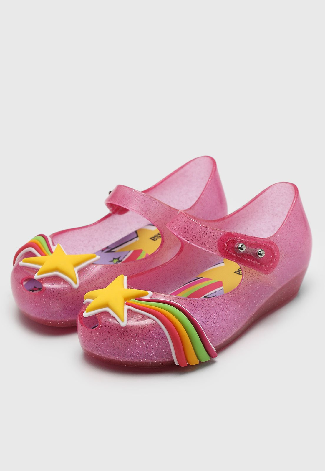 Vista 2 Infantil - Sapatilha Mini Melissa Ultra Lúdica BB Glitter rosa Mini Melissa rosa