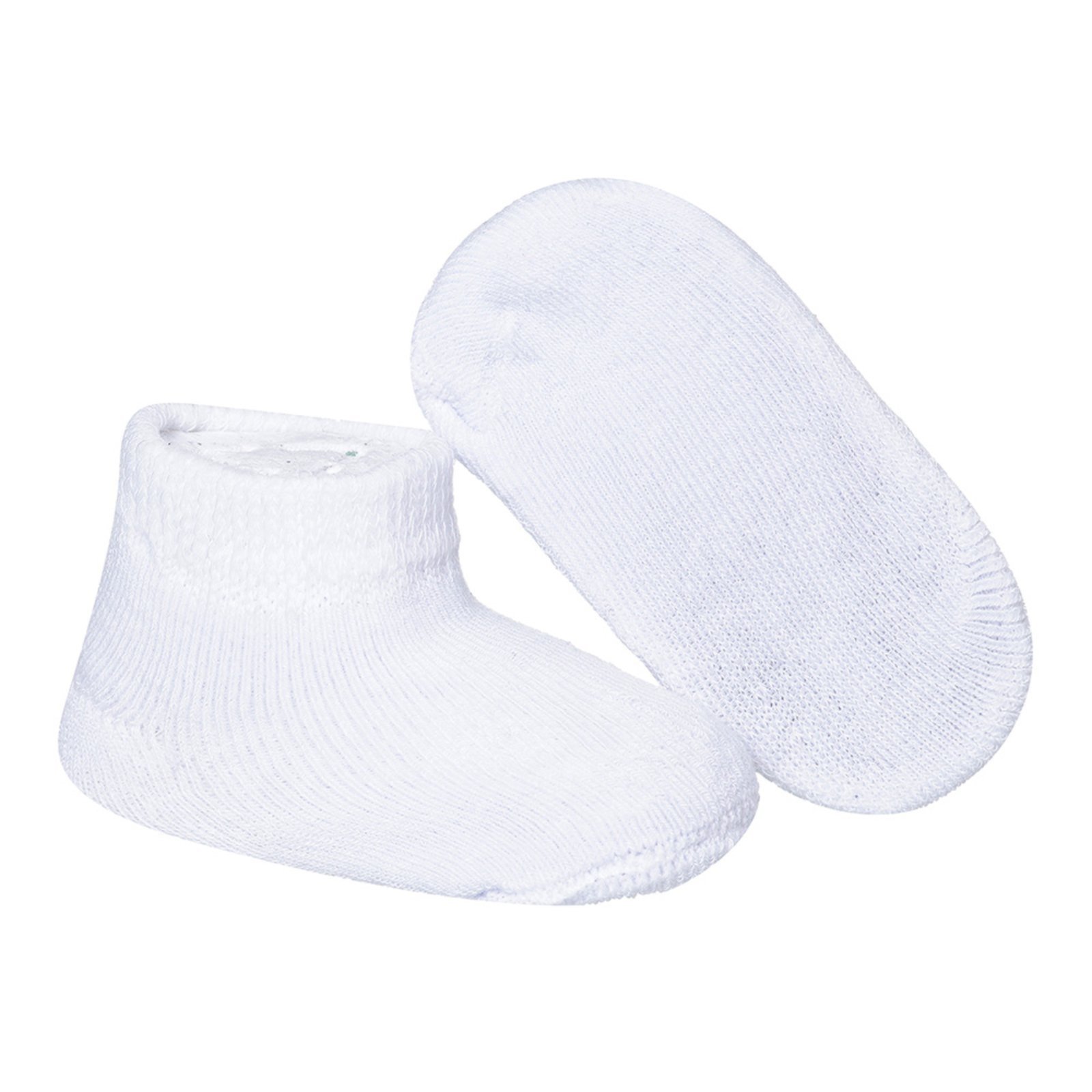 Vista 3 Infantil - Kit 3 Pares Meia Atoalhada Recém-Nascido Branca Angipé branco