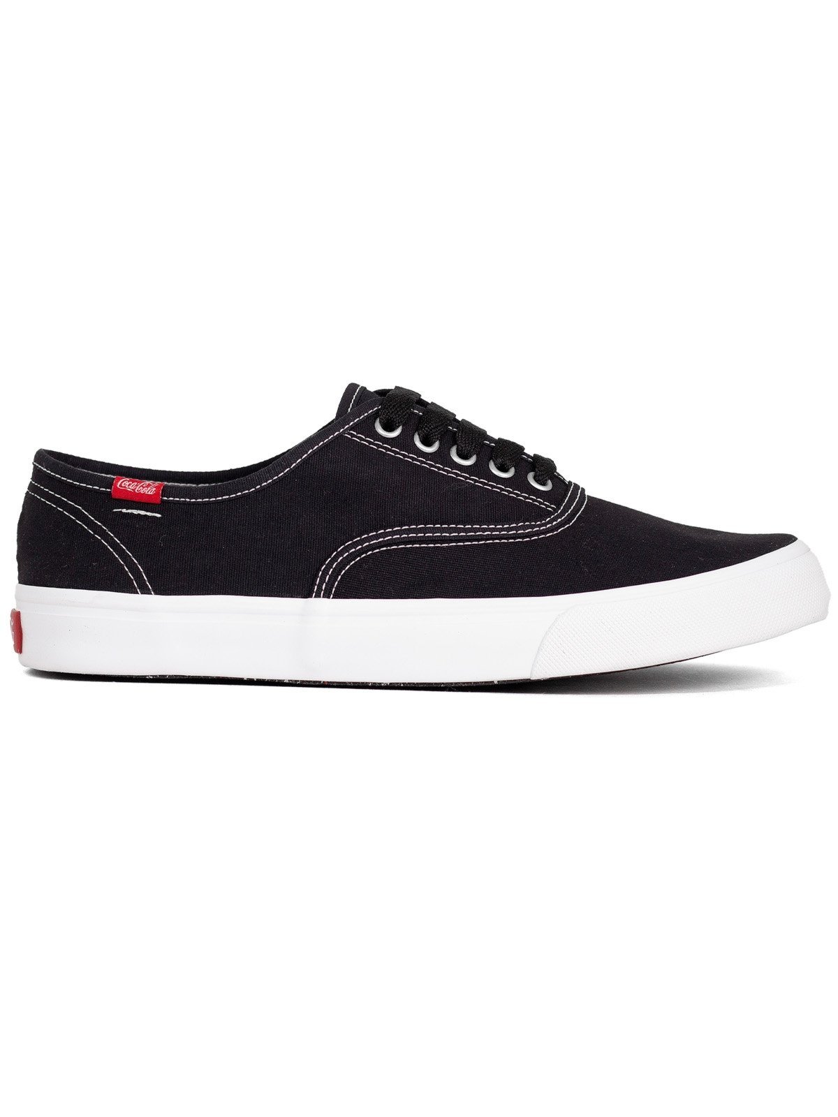 Tênis Masculino Coca Cola Kick Summer Casual Confortável Cadarço Preto