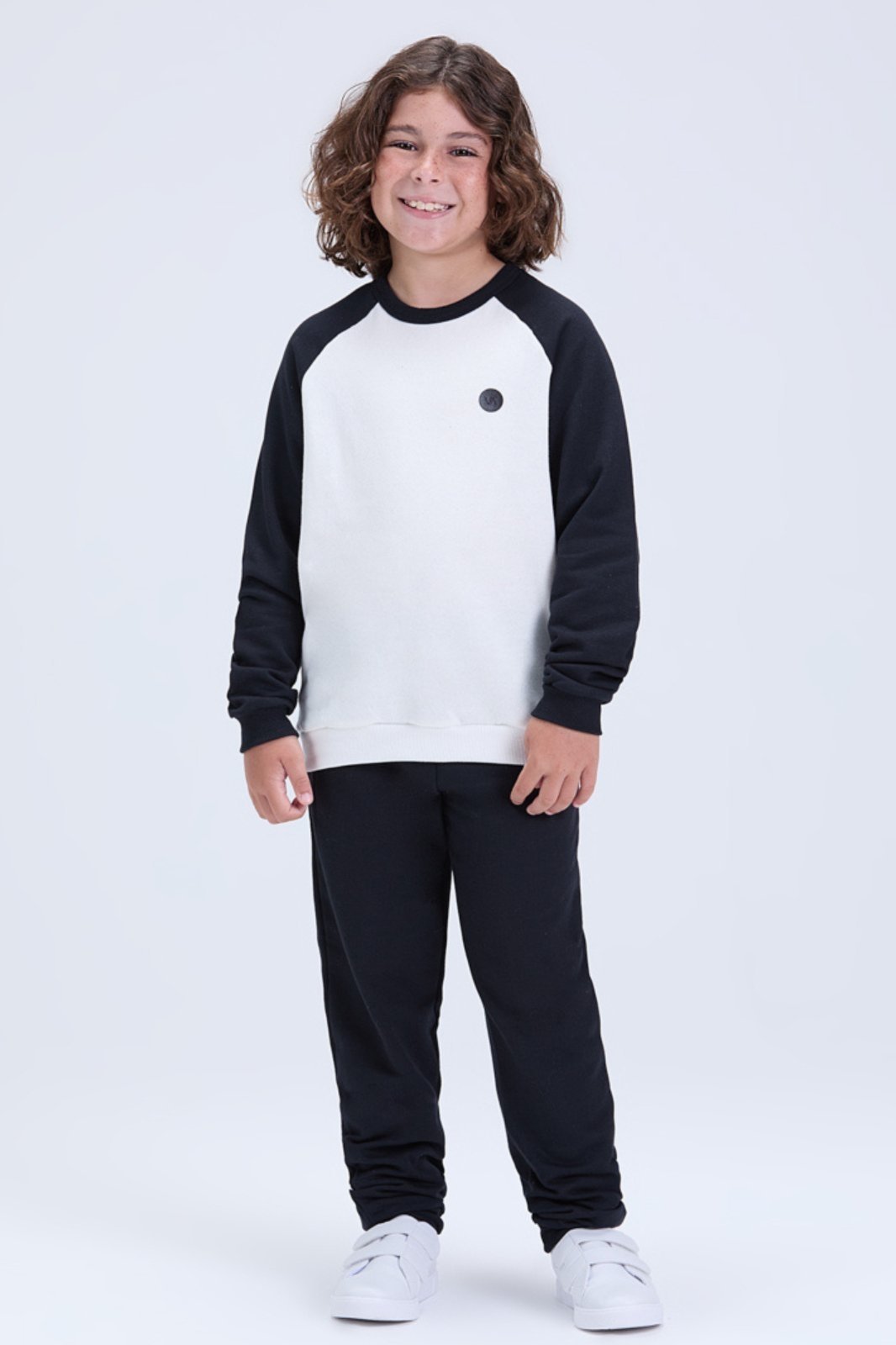Vista 2 Infantil - Conjunto de Inverno Masculino Moletom Raglan com Aplique VIDA COSTEIRA caramelo VIDA COSTEIRA caramelo