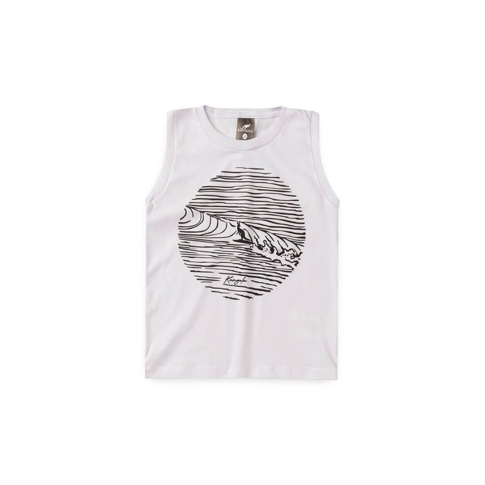 Vista 3 Infantil - Conjunto Menino Verão Regata Surf Kangulu ROSA AZUL KIDS branco ROSA AZUL KIDS branco