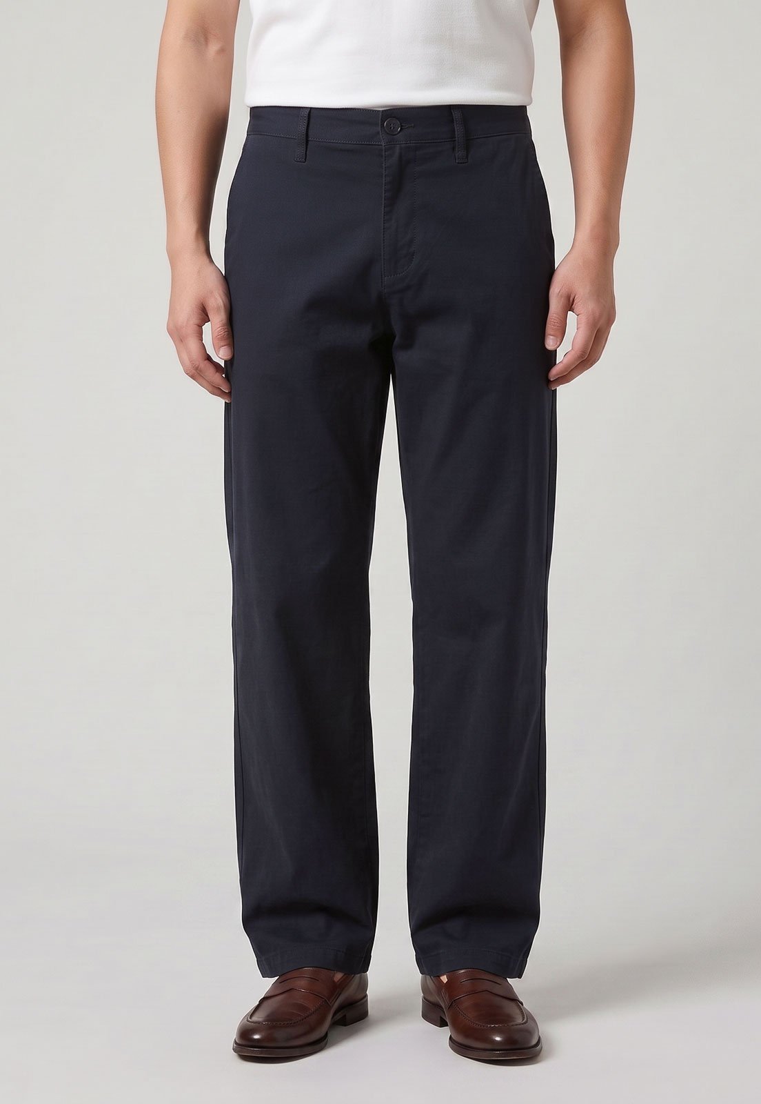 Calça Masculina Dudalina Reta Algodão Preta