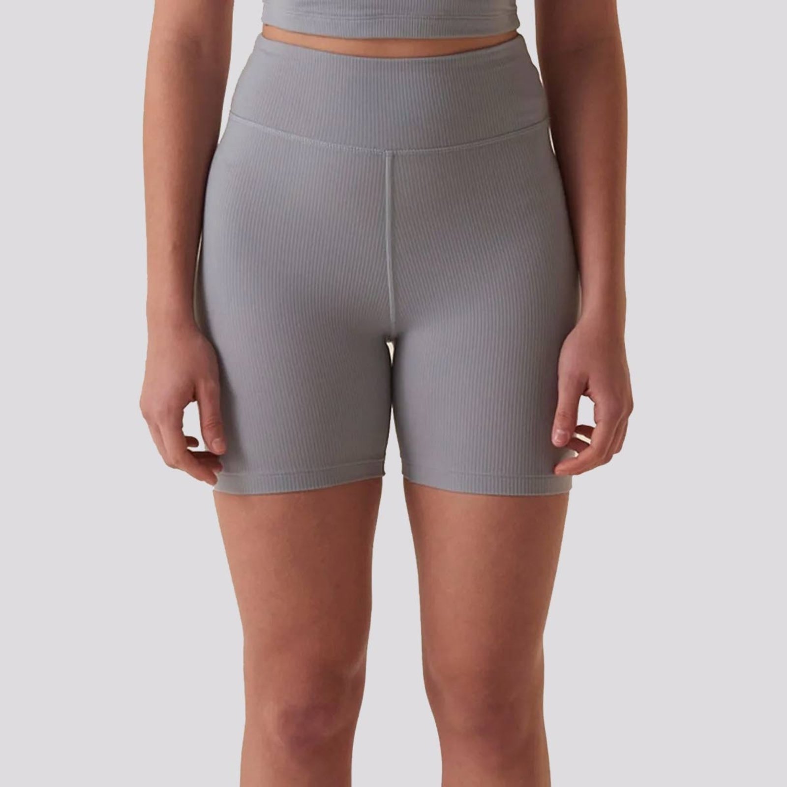 Bermuda Fila Life Ribbed Feminina Cinza