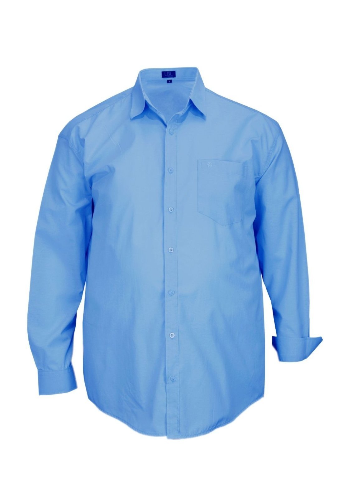 Camisa Social Manga Longa C/bolso Plus Size Passa Fácil 3033