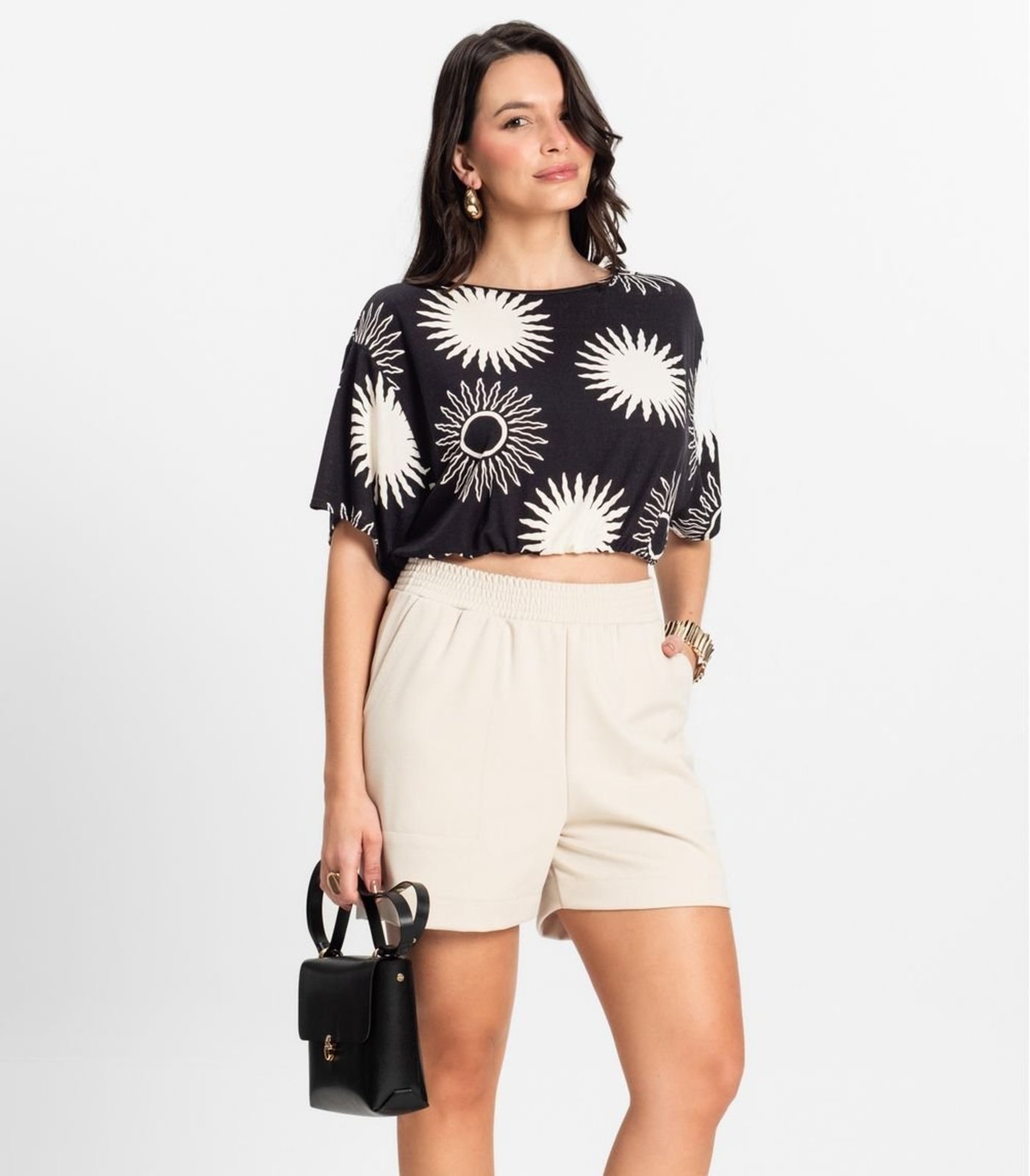 Shorts Feminino em Twill Cey Rovitex Preto