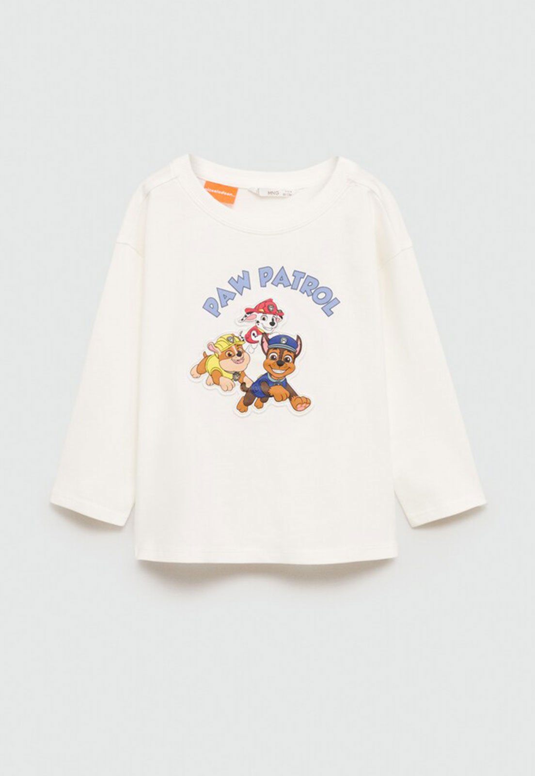Camiseta Manga Longa MANGO Patrulha Canina Off-White