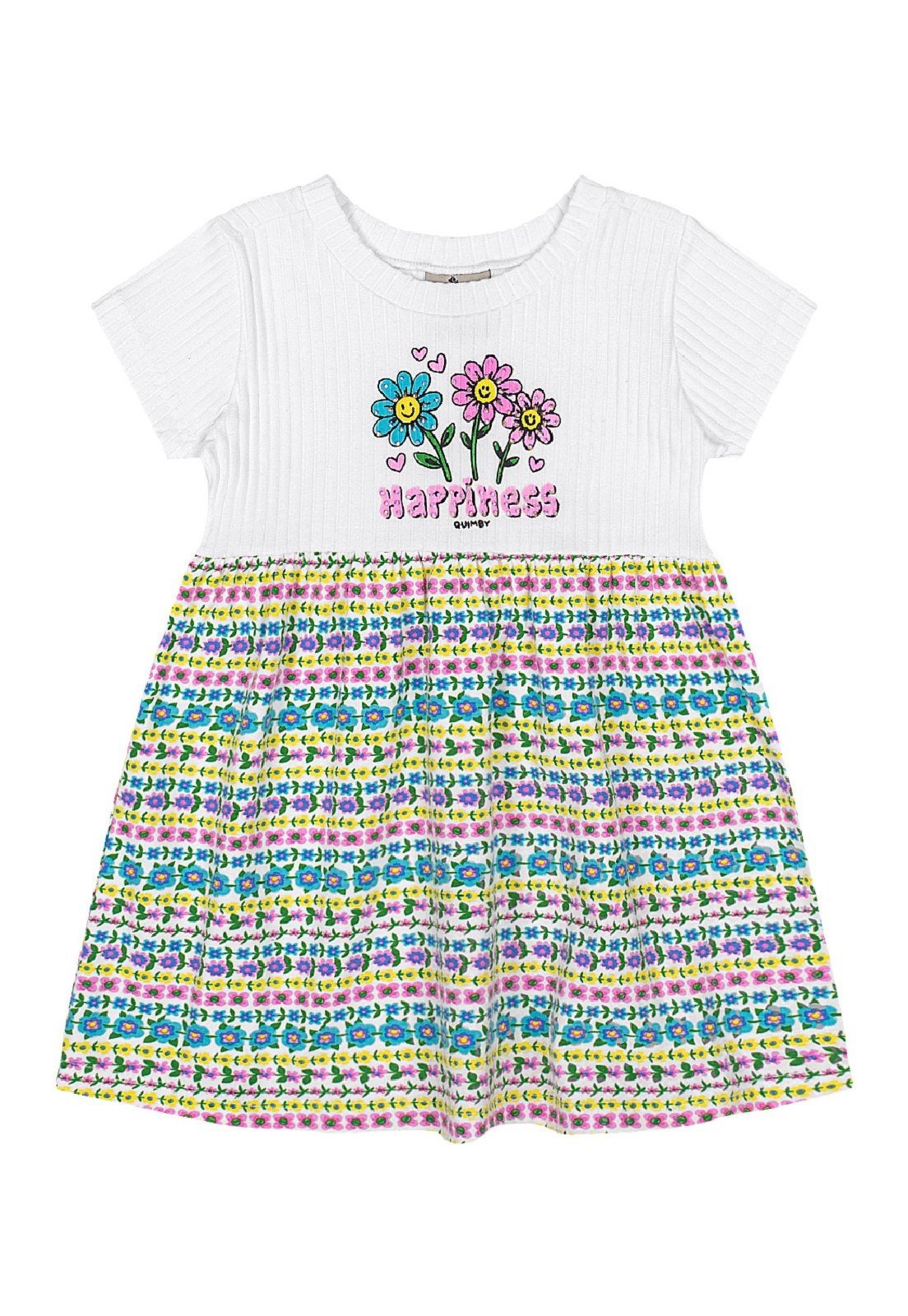 Vista 3 Infantil - Vestido Flor Feliz para Quimby azul Quimby azul