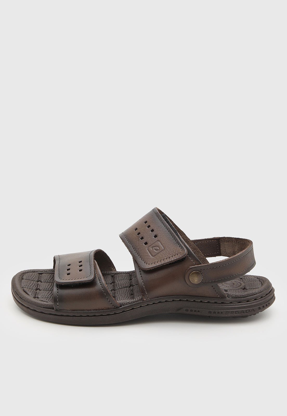 Sandália Masculina Pegada Couro Marrom