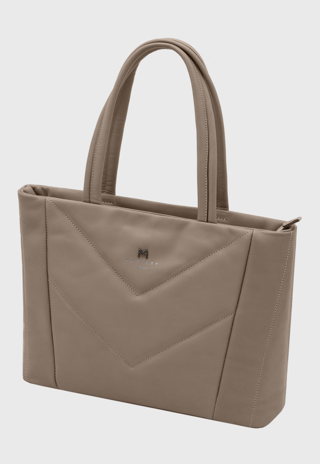 Bolsa Tote Couro Mariart Graviola New Bege