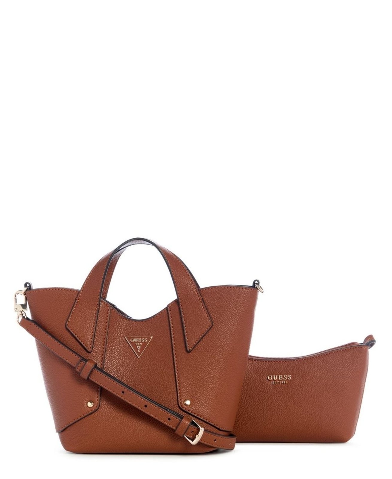 Bolsa Guess Darcy Mini Tote Marrom