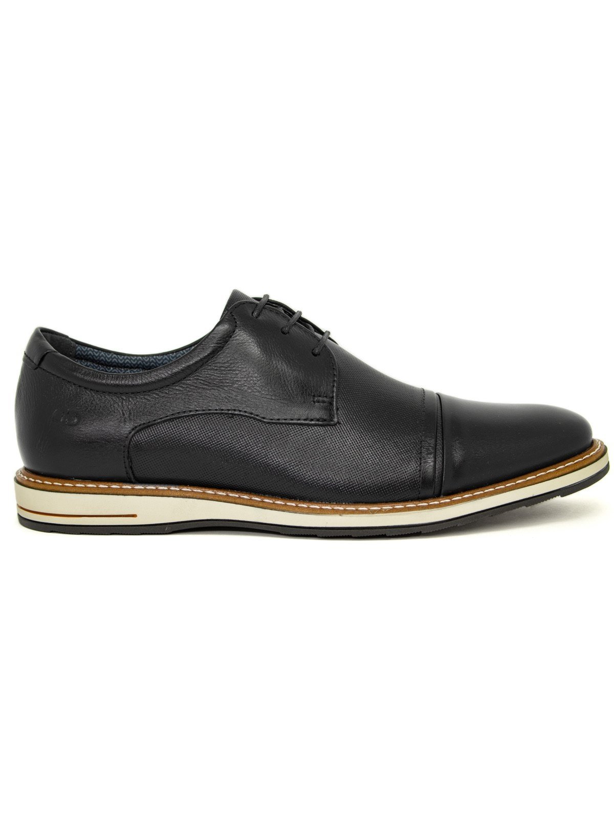 Sapato Masculino Democrata Oliver Social Clássico Cadarço Couro Conforto Preto