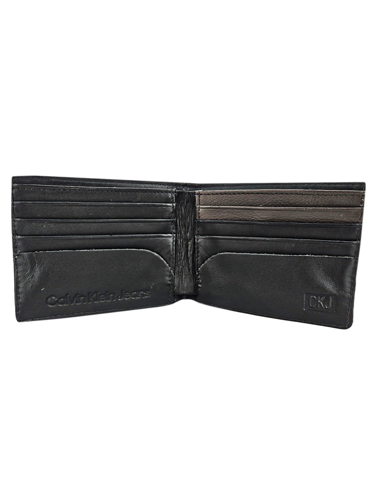 Vista 3 Carteira Calvin Klein Jeans Masculina CKJ Silk New York Preta preto Calvin Klein preto