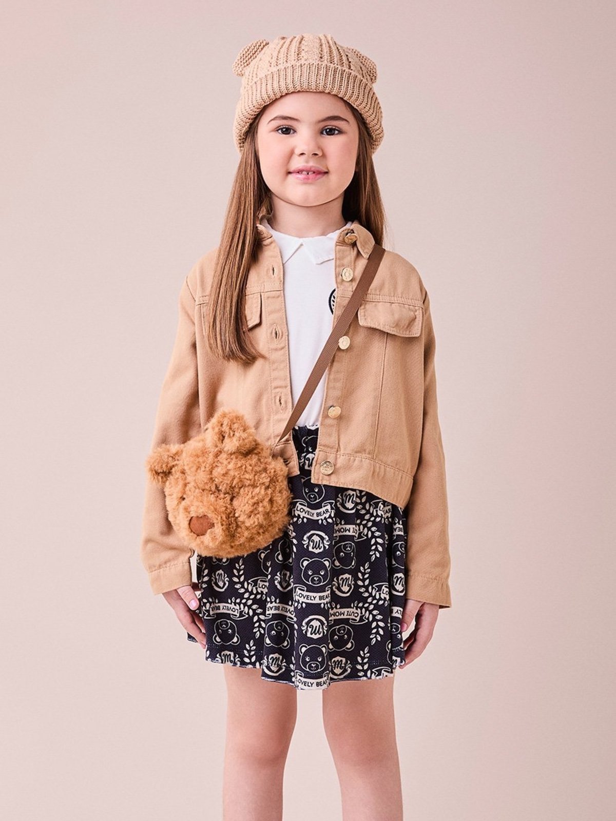 Infantil - Jaqueta de Sarja com Lapela Caqui