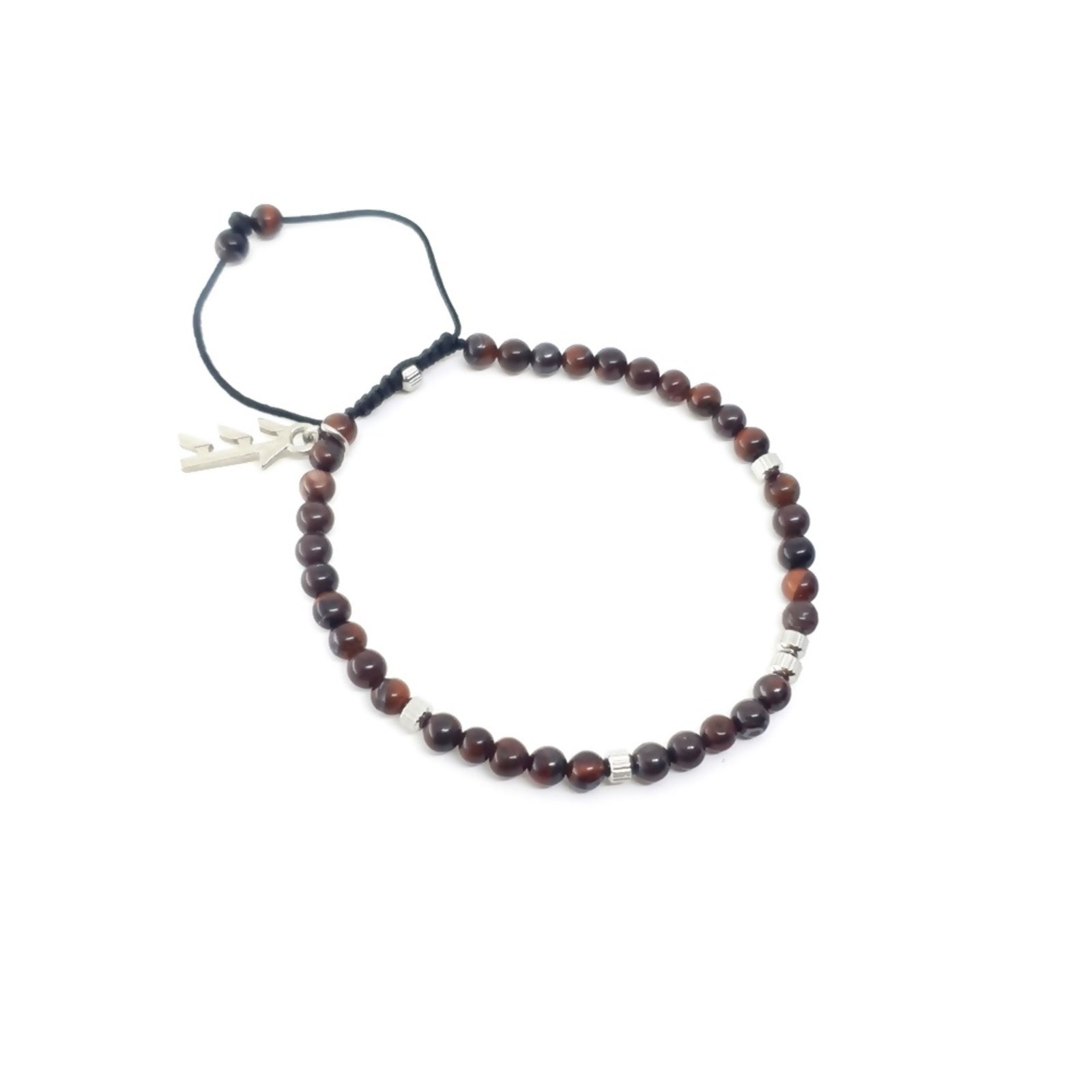 Pulseira Empóriotop de Pedras Jasper com Entremeios Vinho