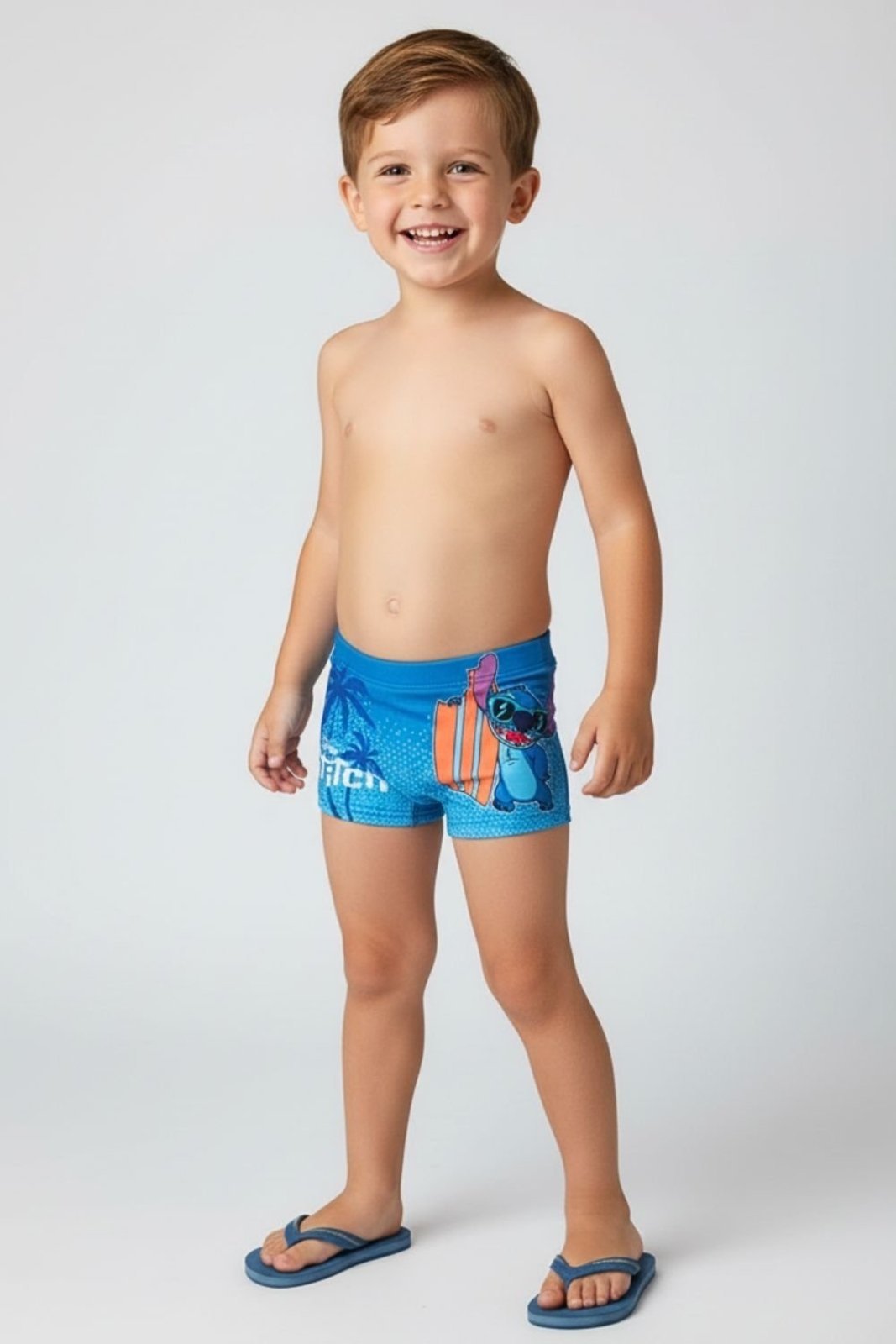 Vista 2 Sunga Disney Masculino Sublimada Stitch azul Disney azul