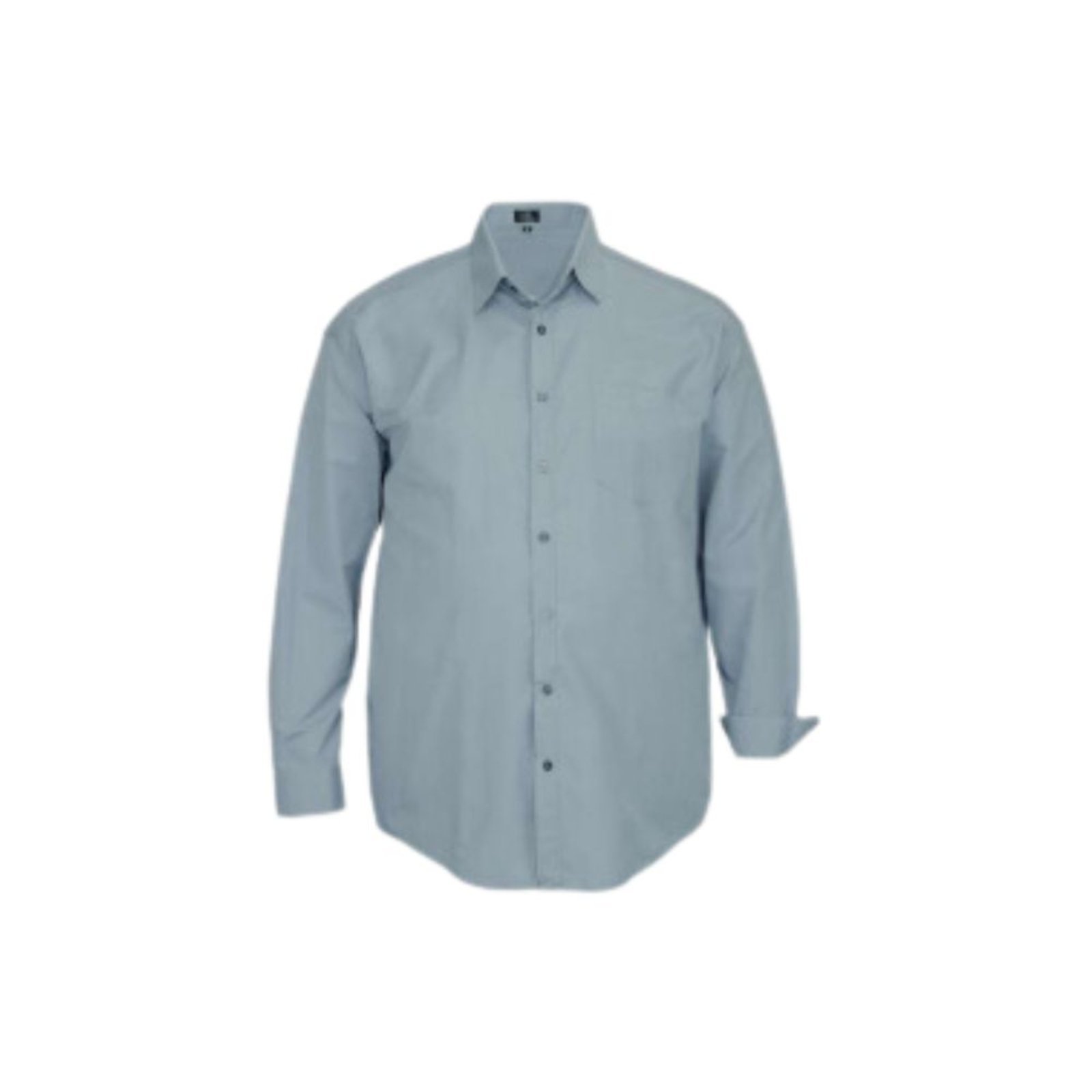 Camisa Manga Longa Amil Clássica Poliéster Plus Size Cinza Medio 3033