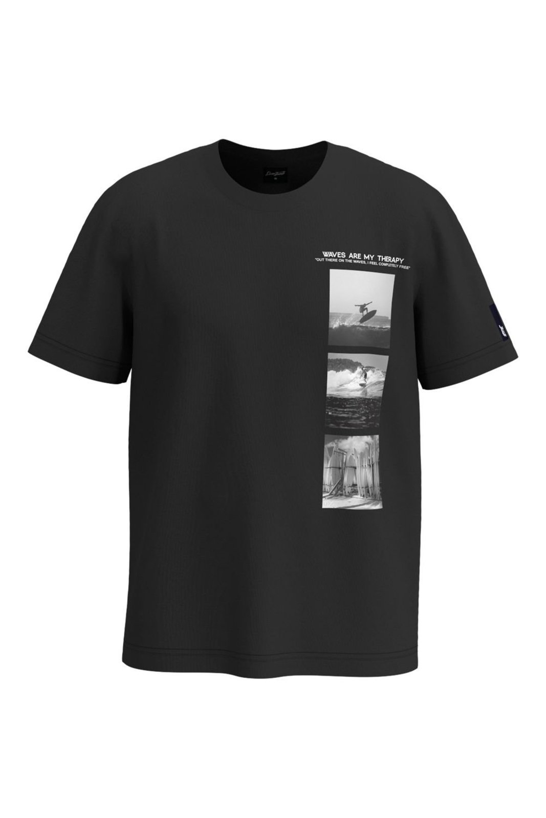 Infantil - Camiseta Juvenil Menino Surf Elian Beats Preto