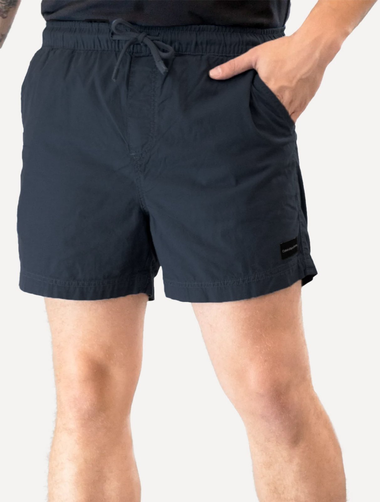 Short Calvin Klein Masculino Jeans Color Cós Elástico Azul Marinho