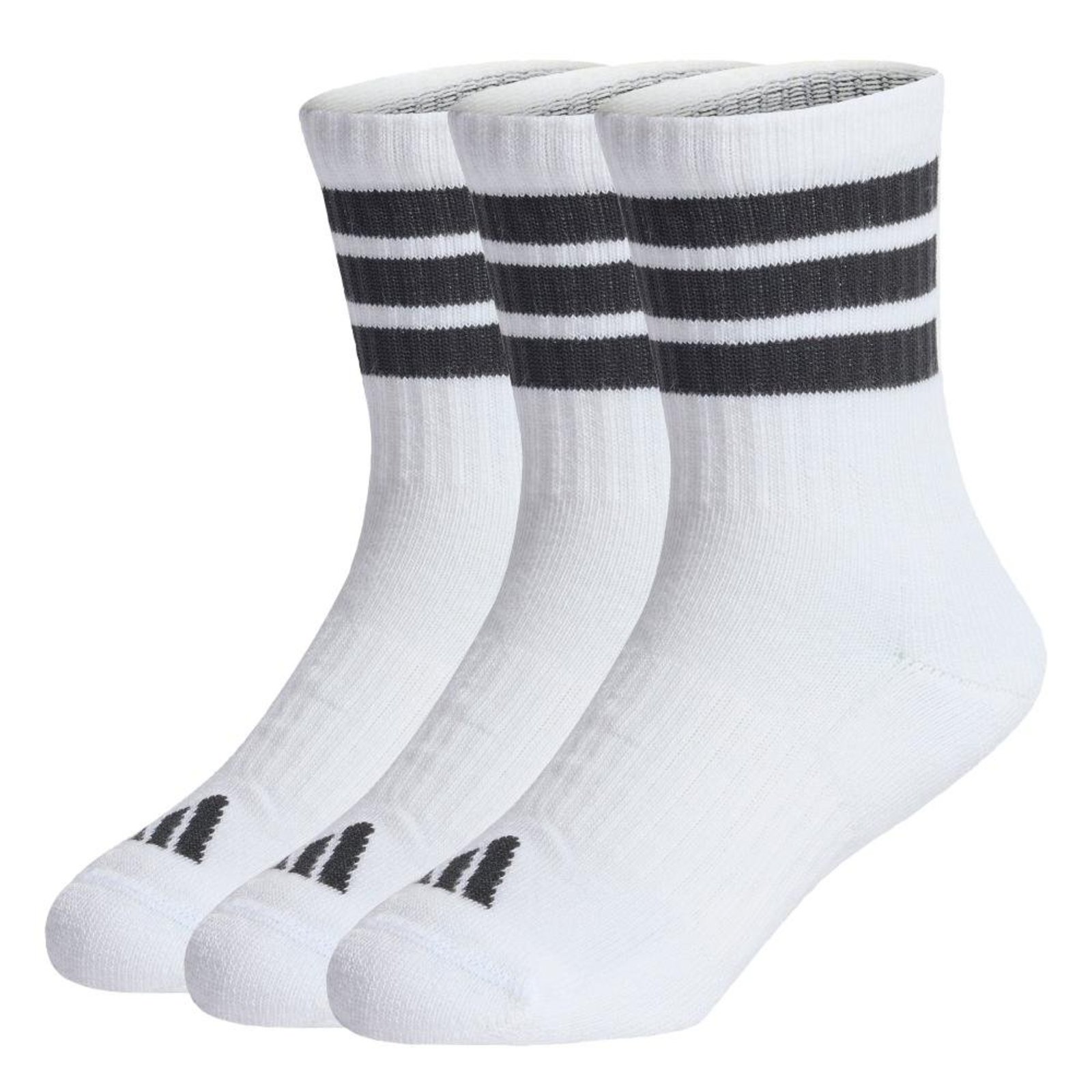 Meias Esportivas Acolchoadas Três Listras 3 Pares Adidas Performance Branco — R$ 69,99 em Dafiti br