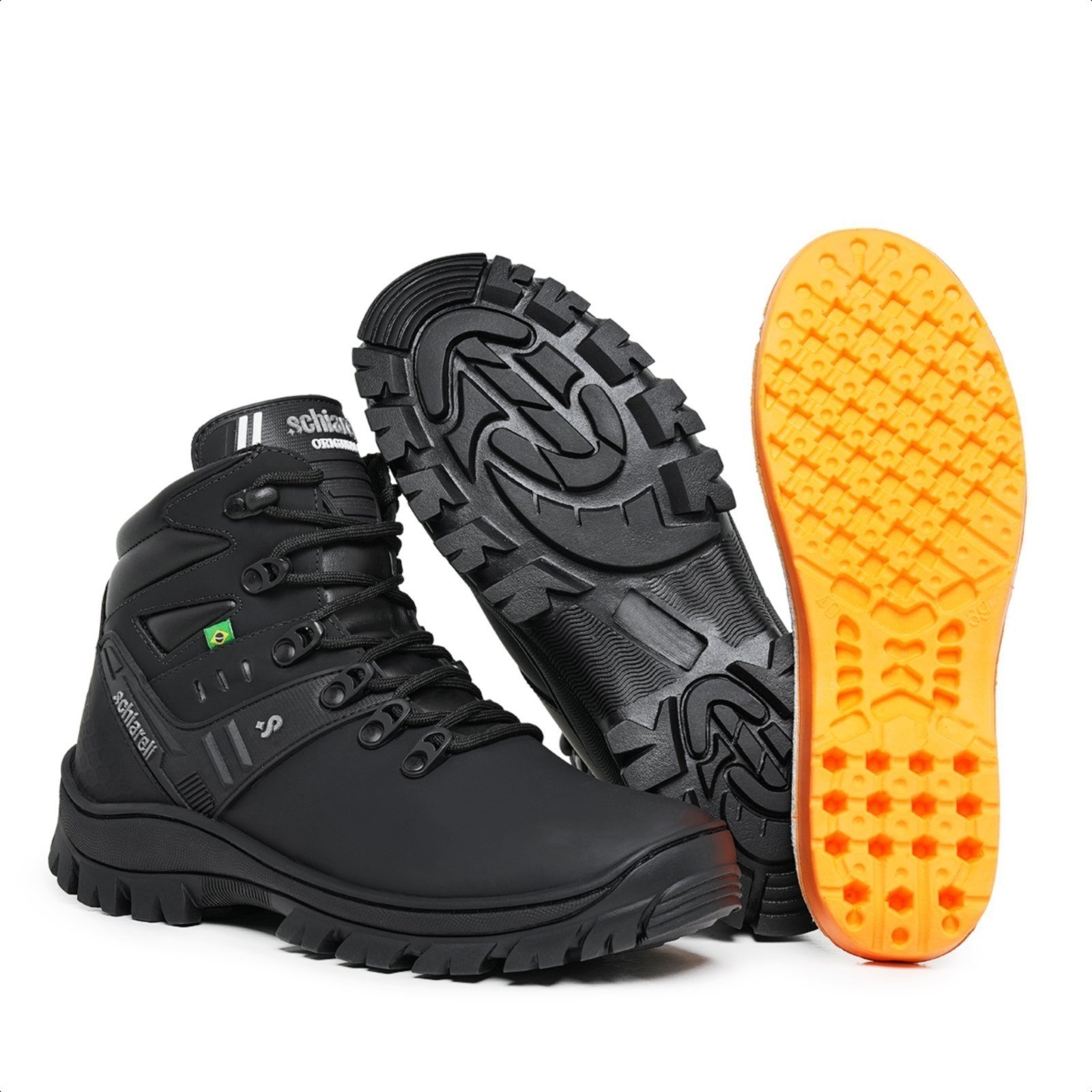 Bota Coturno Masculino Bota Cano Curto Adventure Trilha Preto 710