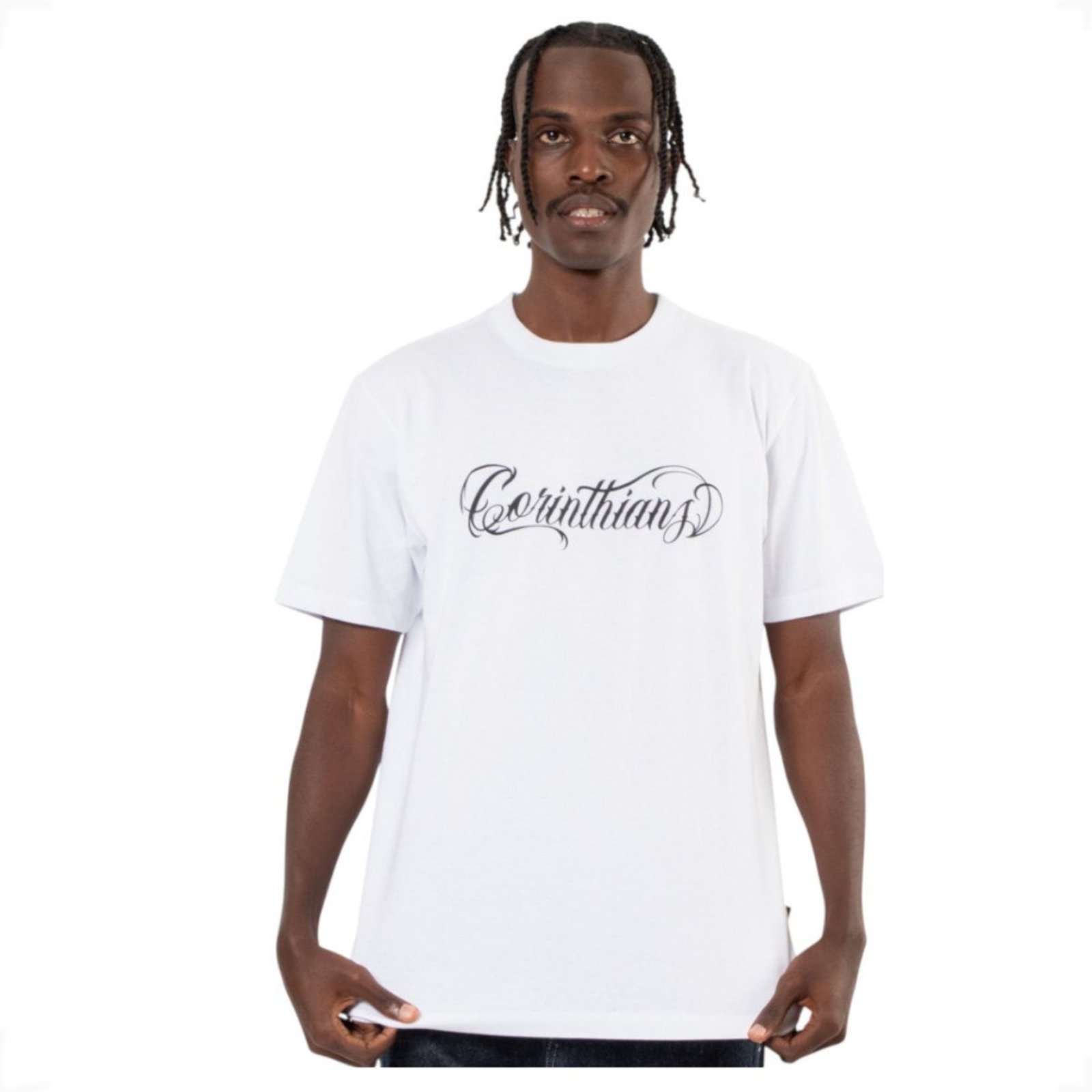 Camiseta Clássica Corinthians Bando De Louco Surf Center Branco
