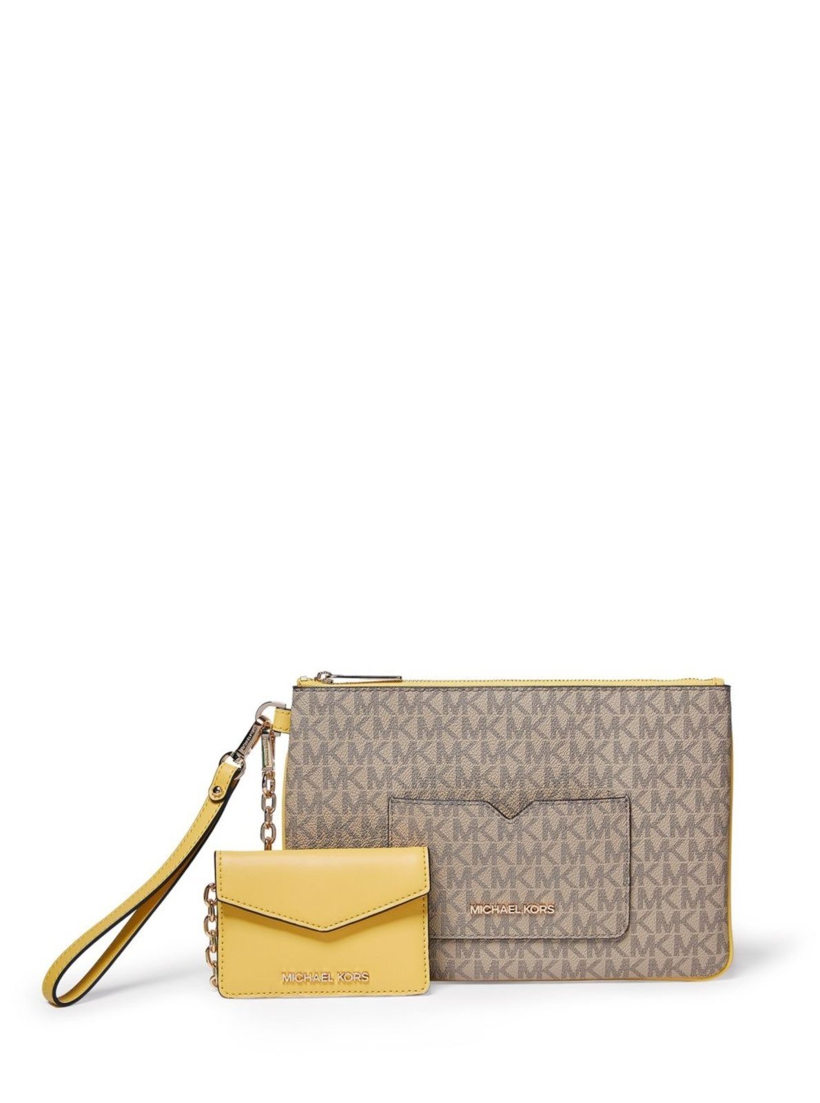 Vista 3 Carteira Jet Set 2N1 Logo Grande 35S3gttw9b716 Michael Kors amarelo Michael Kors amarelo
