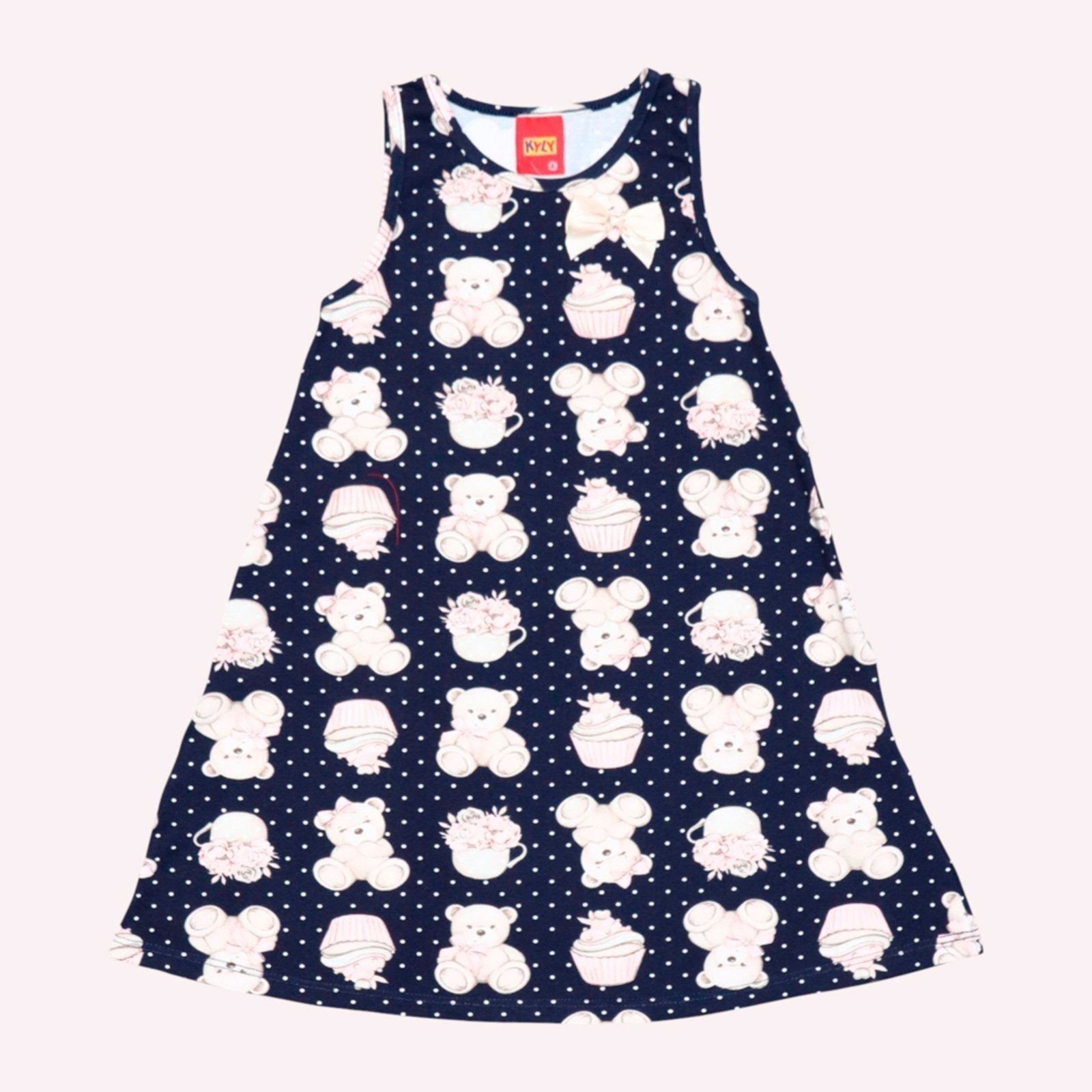 Vista 3 Infantil - Vestido Menina Estampado Kyly off-white Kyly off-white