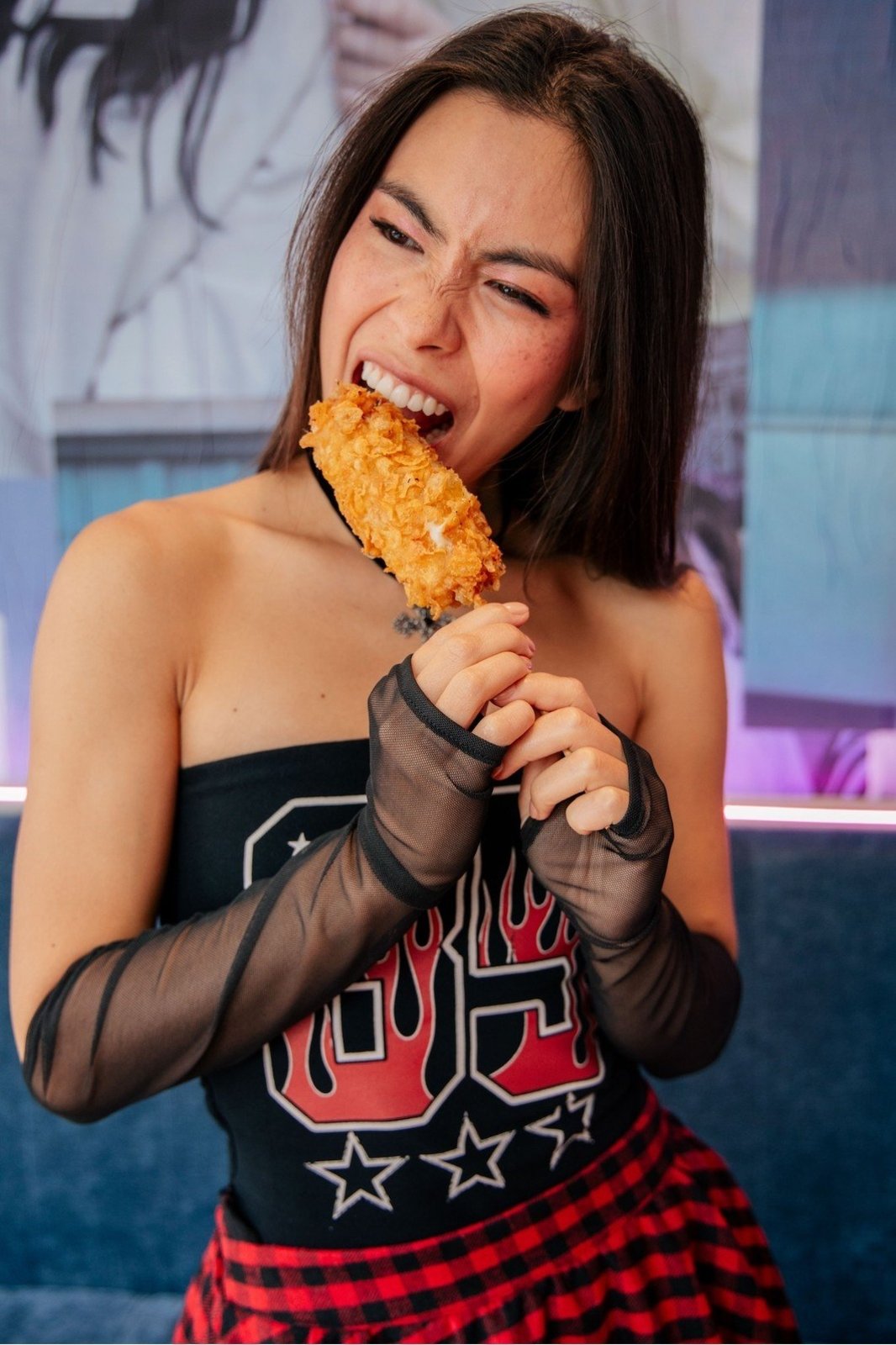 Luva Arm Sleeve Em Tule Preto marinaegabriella