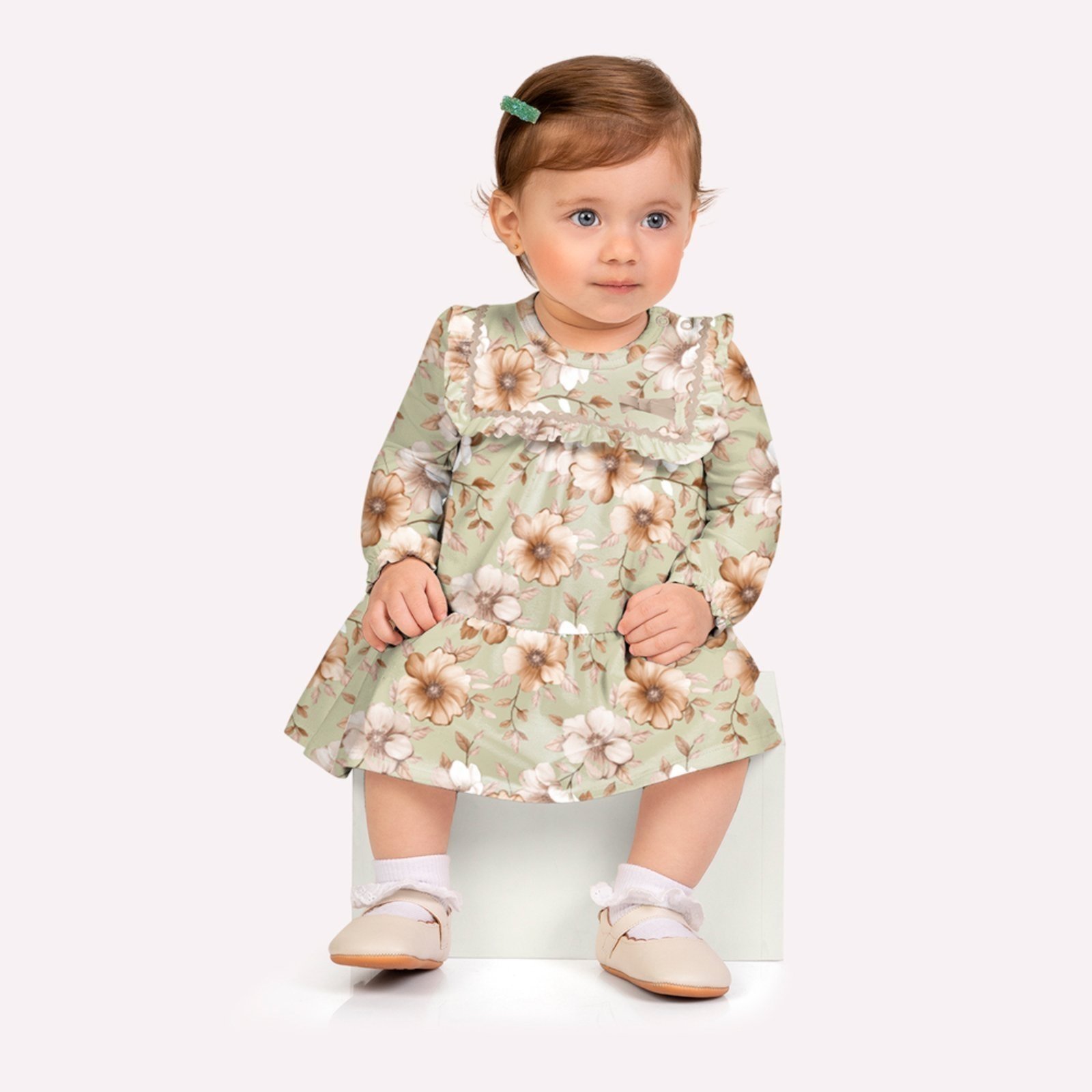 Infantil - Vestido Menina Flores Milon