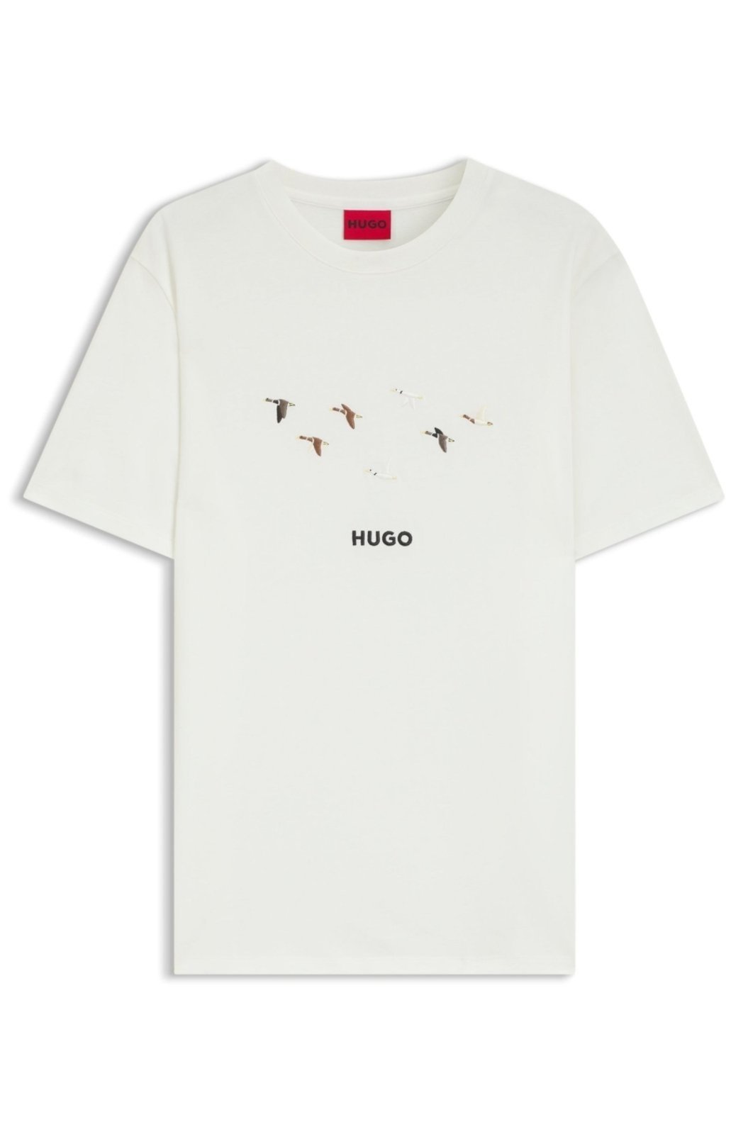 Camiseta Em Jersey De Algodão Com Logo Bordado