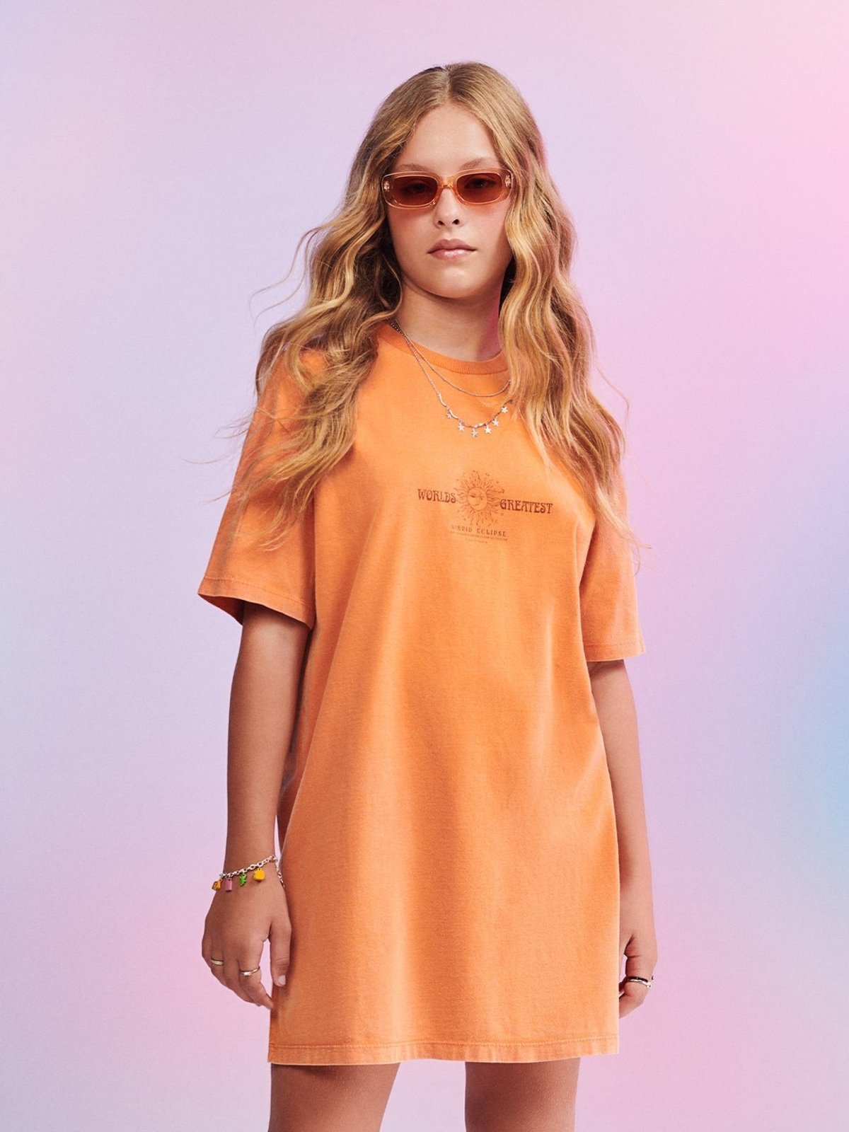 Vestido Authoria Feminino Laranja T-dress