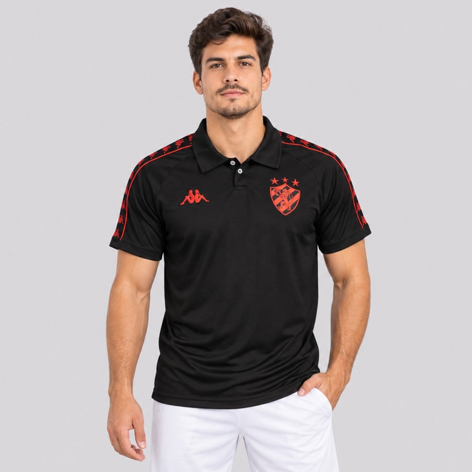 Polo Kappa Sport Recife Viagem Atleta 2026 Preta