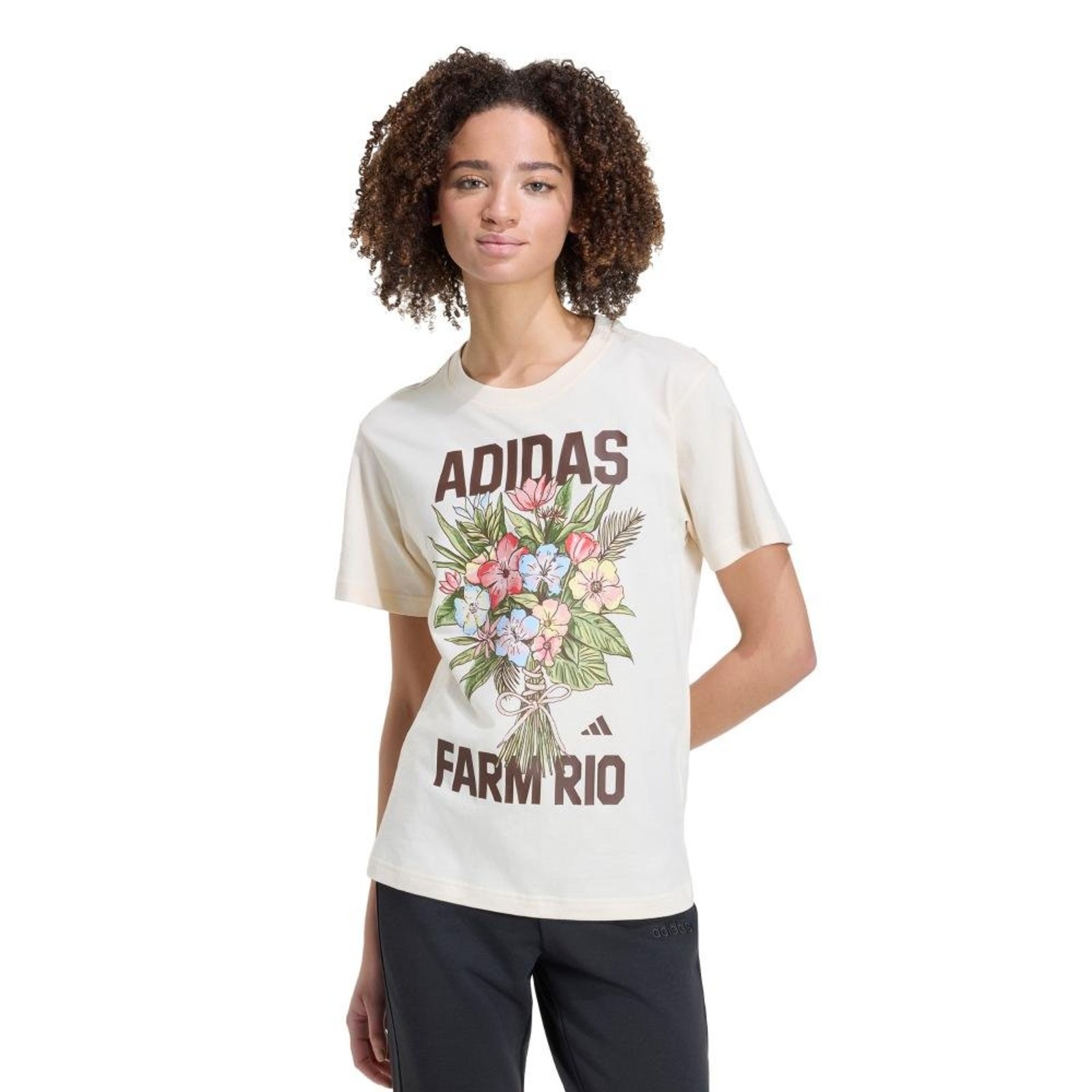 CAMISETA ESTAMPADA ADIDAS x FARM RIO adidas Sportswear Bege