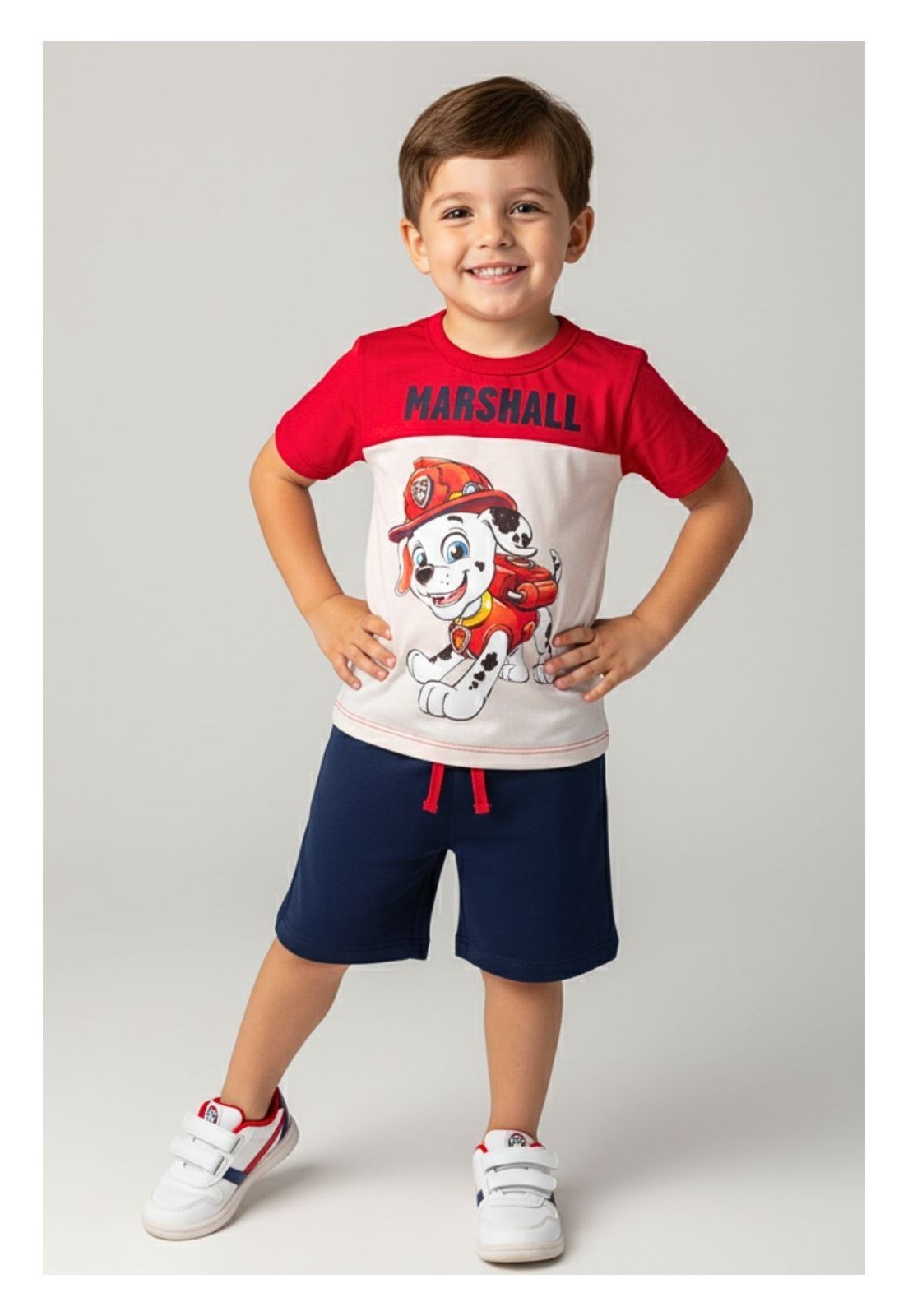 Infantil - Conjunto Patrulha Canina Menino Marshall Bombeiro