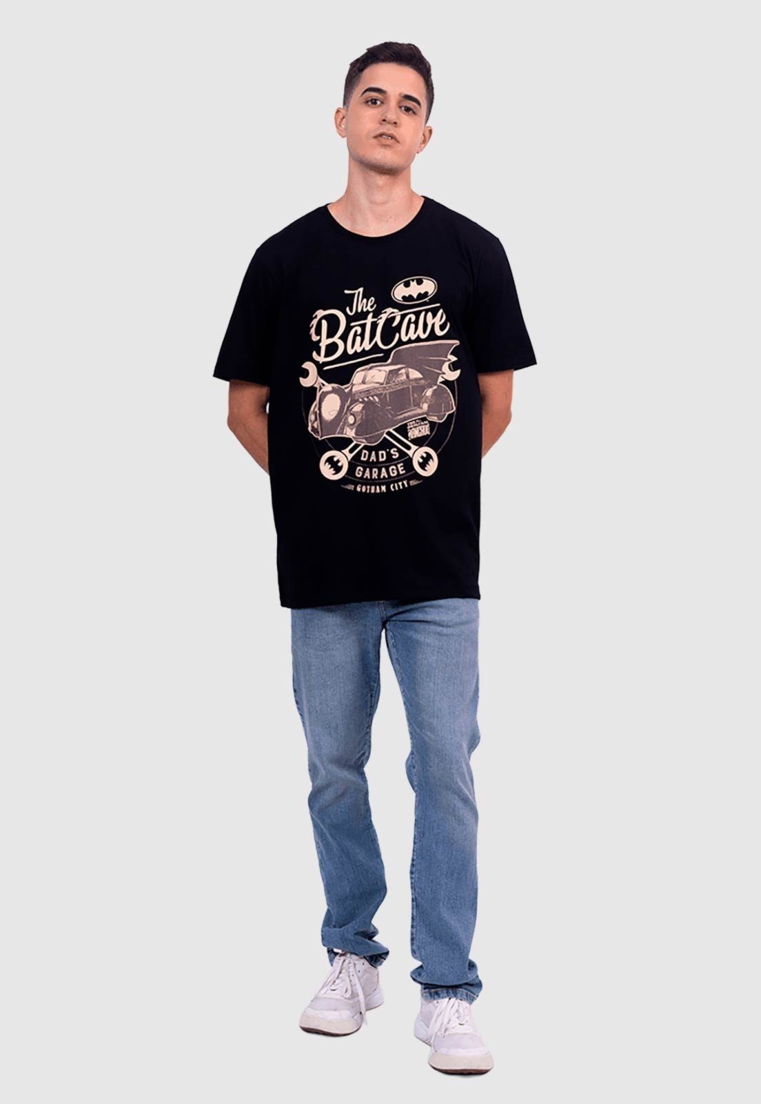 Camiseta Piticas DC Comics Batman Batcave Manager Preto