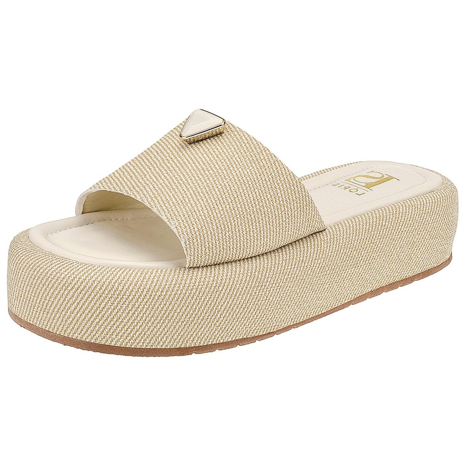 Tamanco Lóris Shoes Feminino Flatform Plataforma Fashion Confort 043-001 Off White