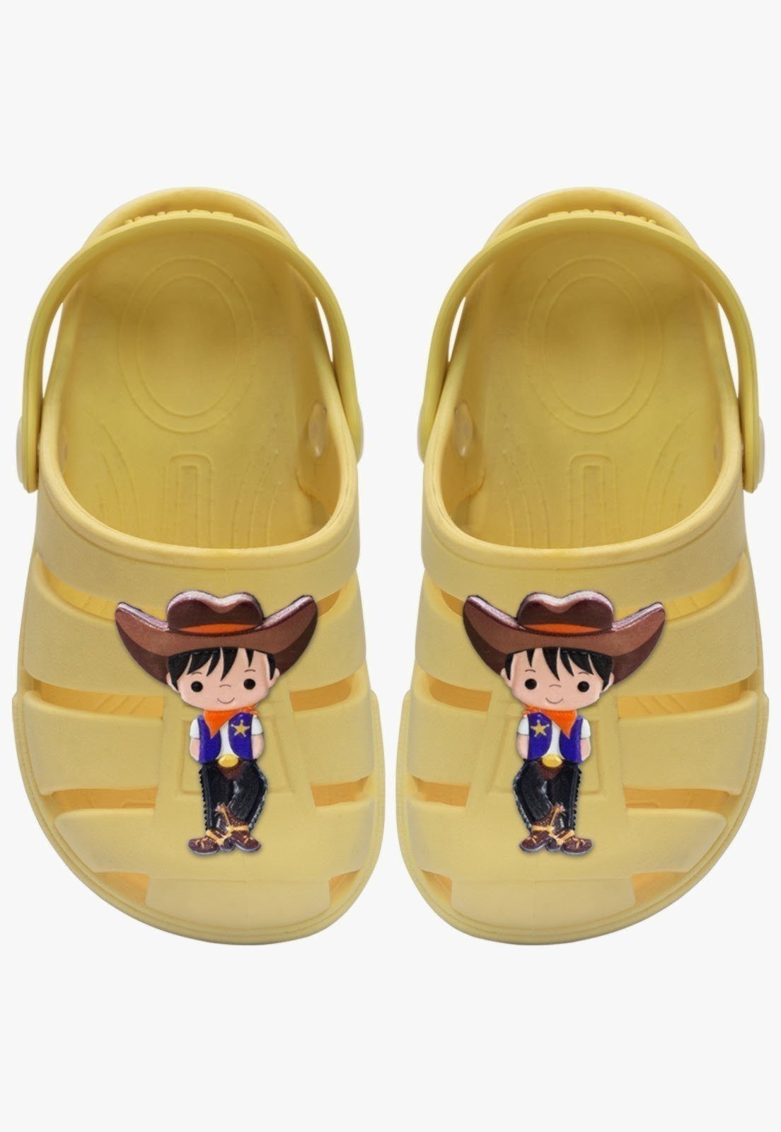Infantil – Sandalia Babuche Masculino Pópidi Chinelo Cowboy Amarelo