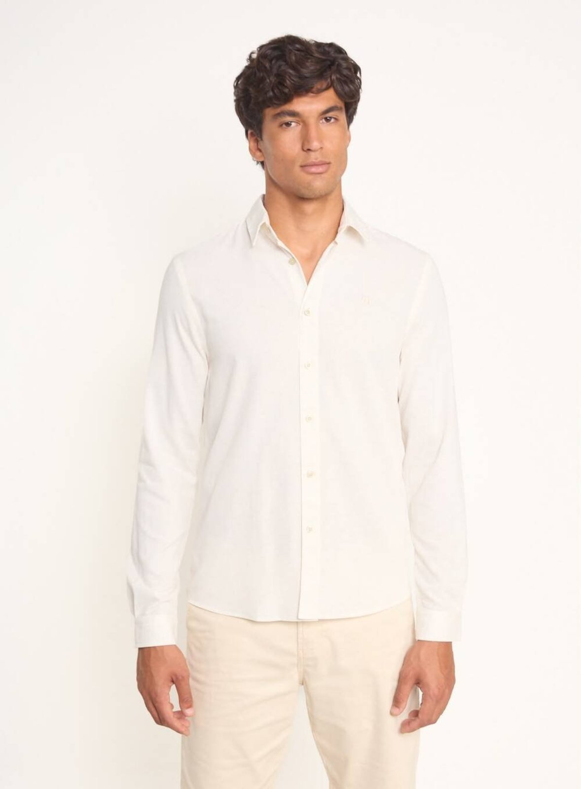 Camisa Masculina Manga Longa com Botões Colcci Off Shell