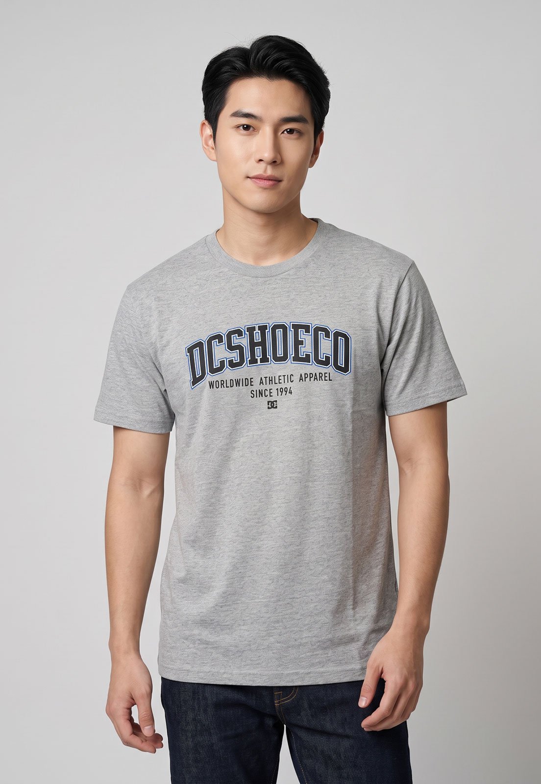 Camiseta Masculina DC Shoes College Cinza