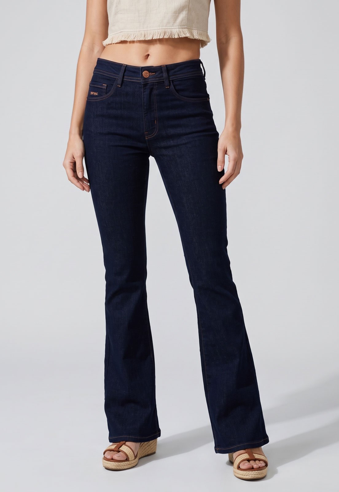 Calça Jeans Feminina Lez a Lez Perna Bootcut Azul