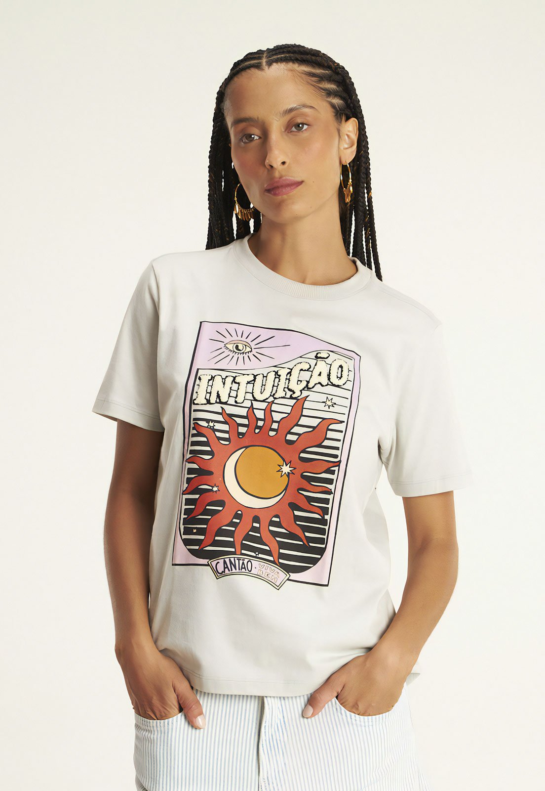 Camiseta Cantão Reta Classic Intuição Off-White