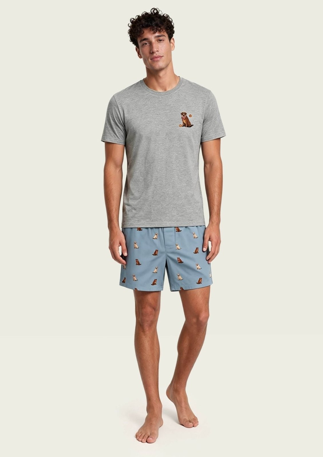 Pijama Curto Masculino Com Estampa Hering