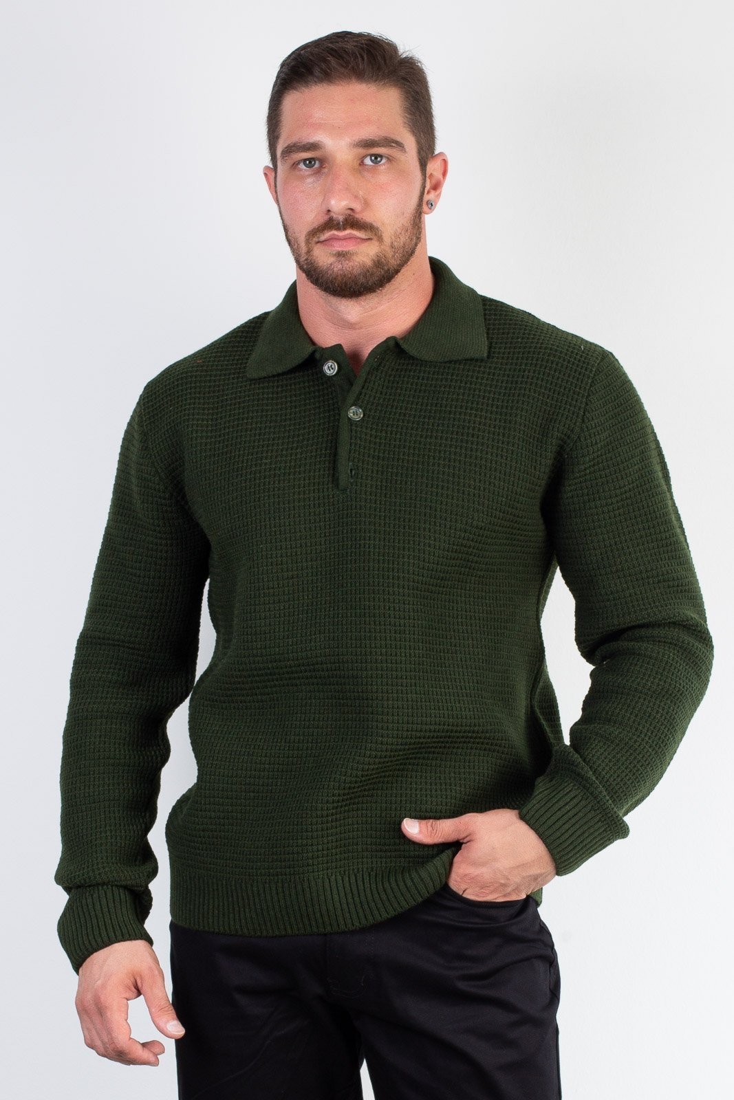 Blusão de malha masculino 50007 - Verde