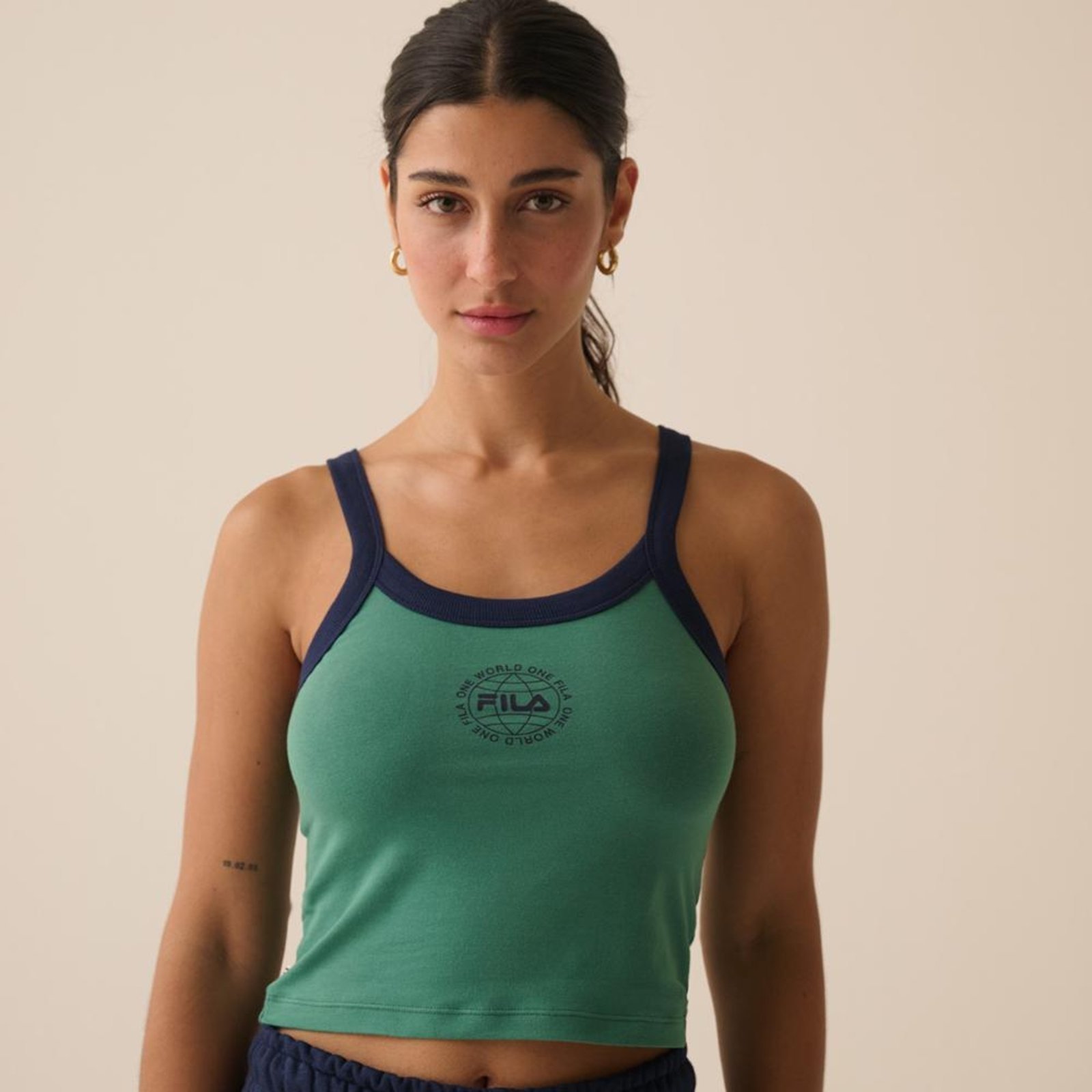 Regata Fila Ribbed Letter Retro Feminina Incolor