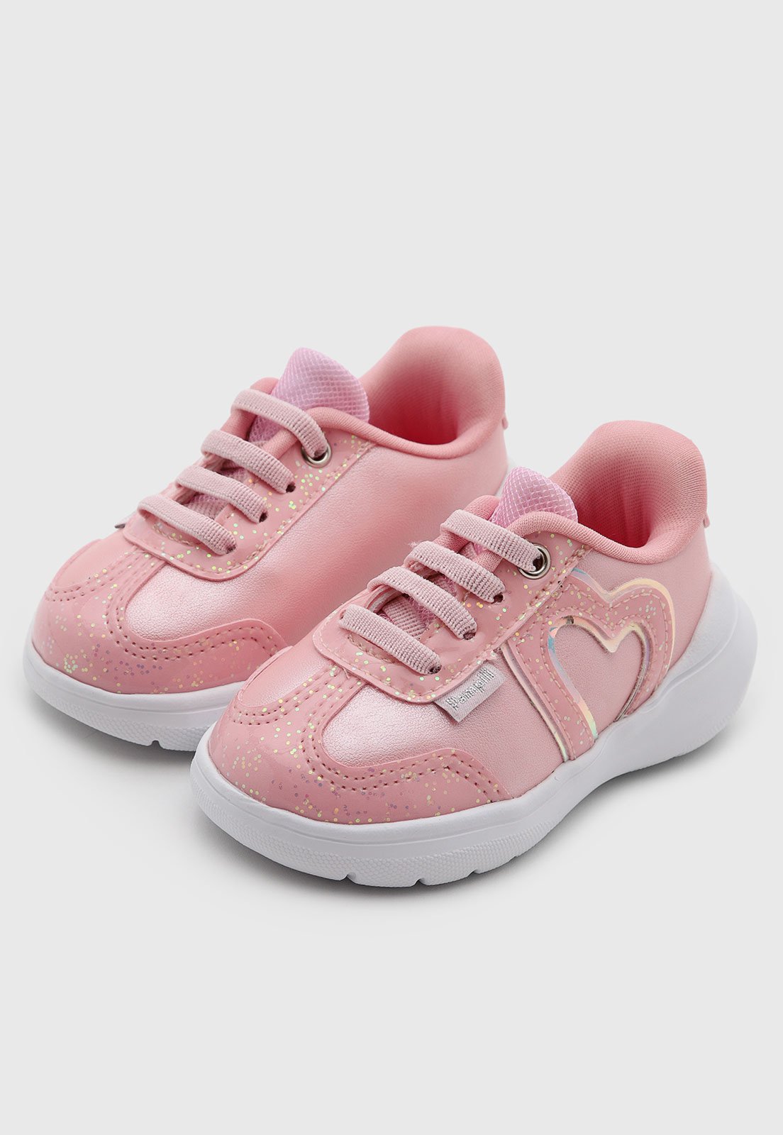 Infantil - Tênis Pampili Detalhe Glitter Rosa