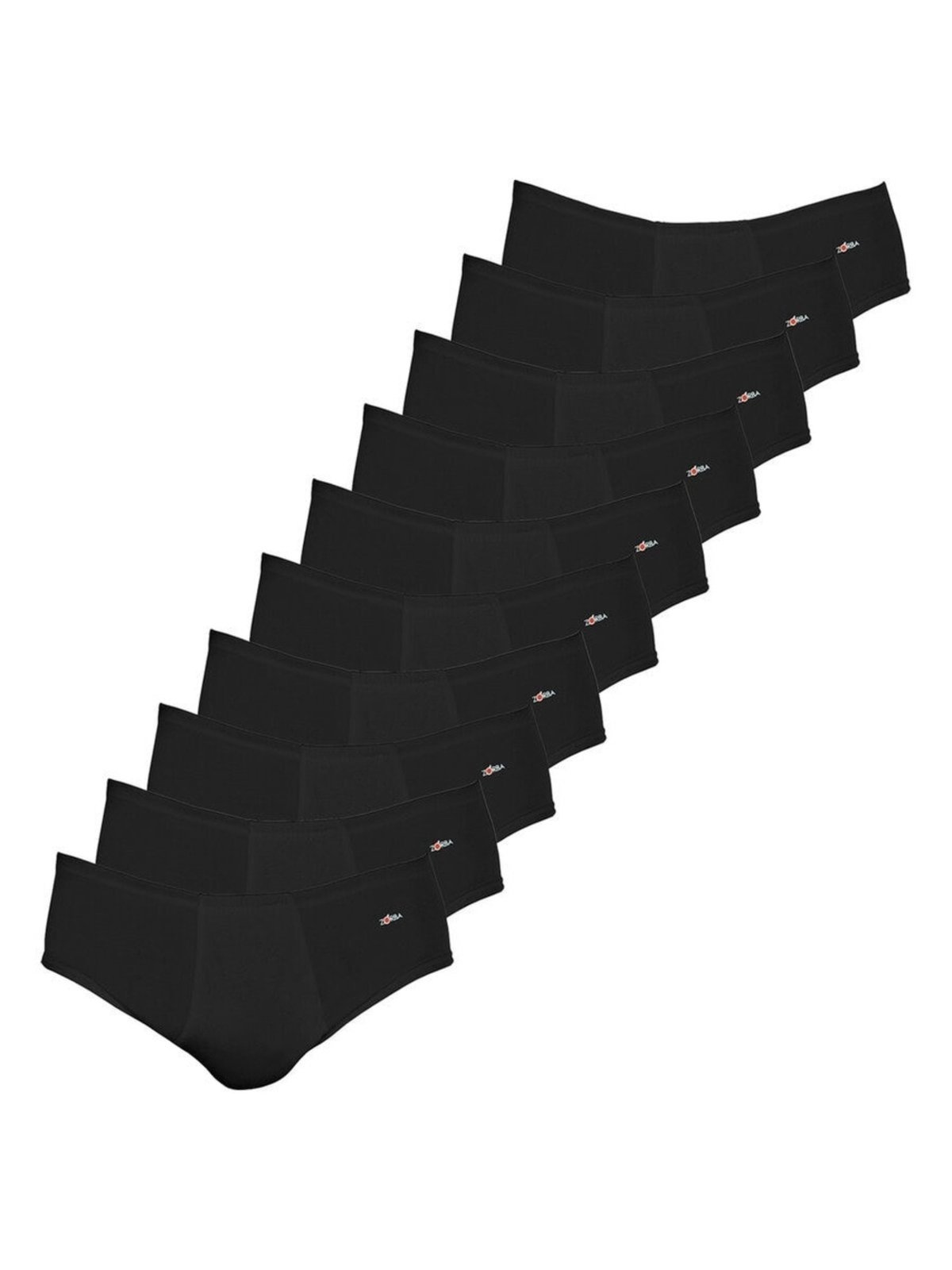 Kit com 10 Cuecas Slip Zorba com Abertura 172 Plus Size Preto