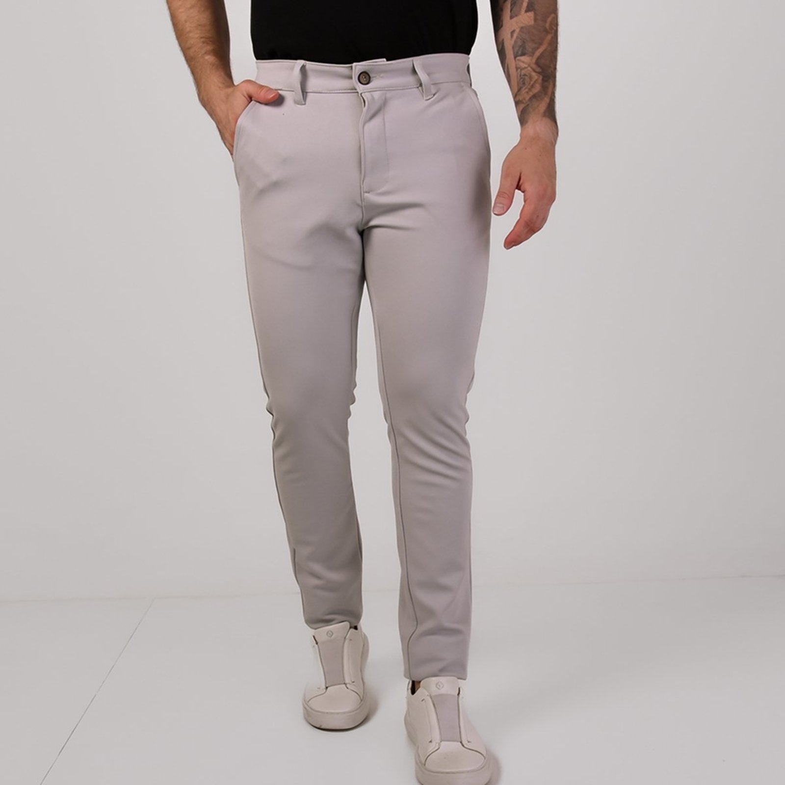 Calça VersatiOld Alfaiataria Premium Slim Cinza