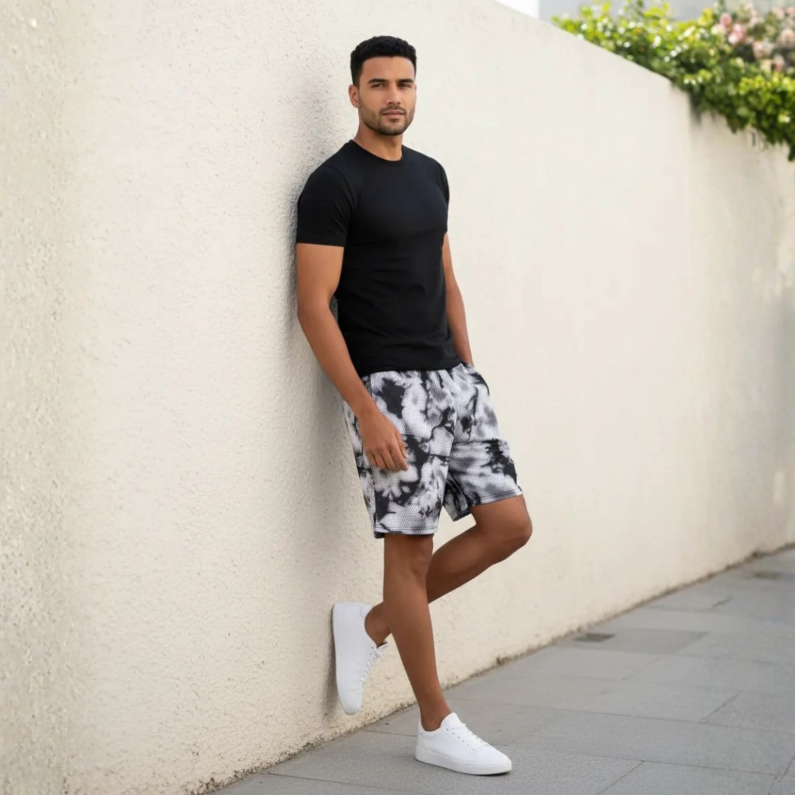Bermuda Masculina Short Bolsos Verão Praia Casual Camuflada Academia