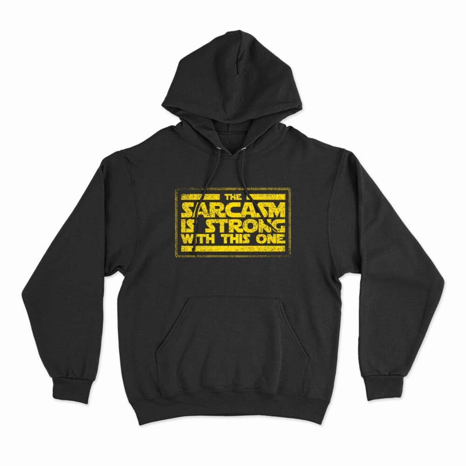 Moletom Com Capuz Sarcasm Is Strong - Preto - Casual - Studio Geek