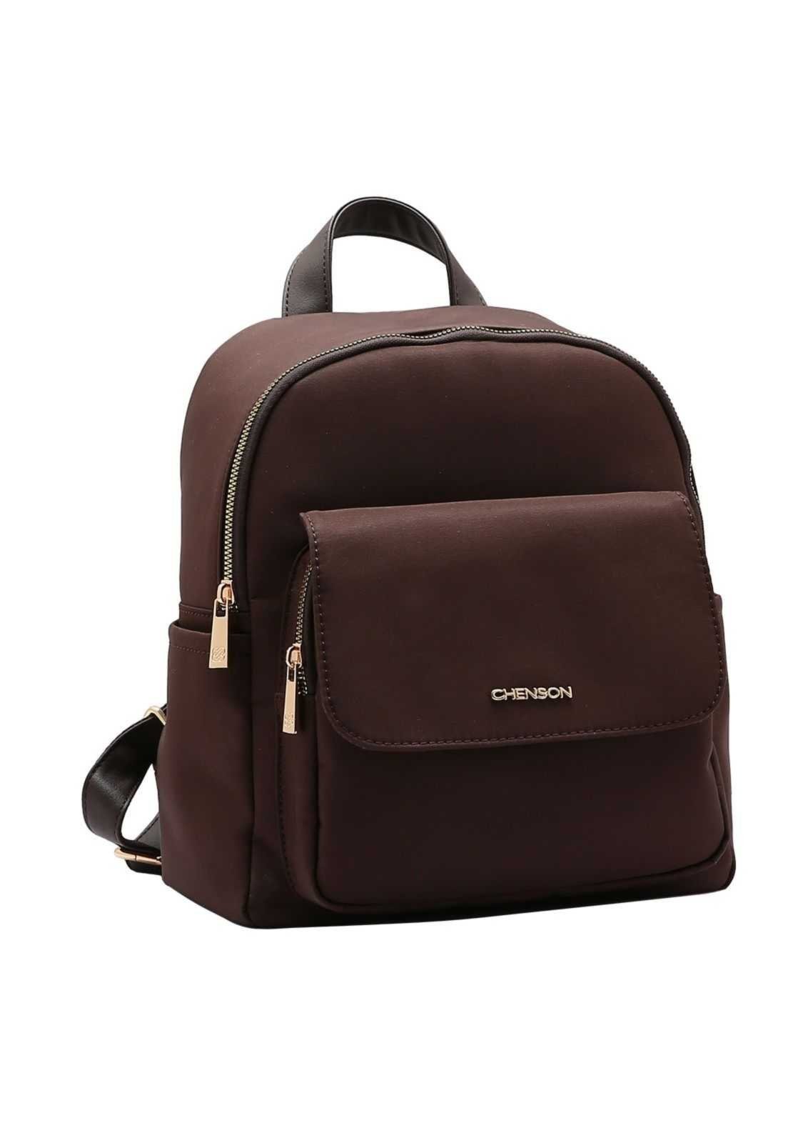 Mochila Feminina Chenson Microfiber Casual 8185112 Café